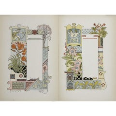 Exceptionnel calendrier 1886 d'Eugène Grasset - Au Bon Marché Parisien