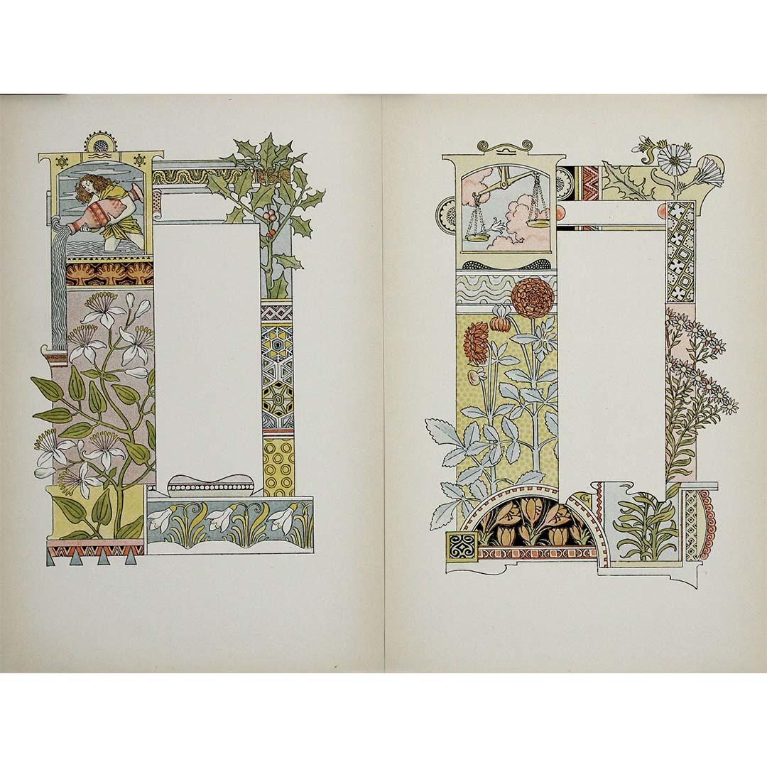 Exceptional 1886 calendar by Eugène Grasset - Parisian Au Bon Marché For Sale 1