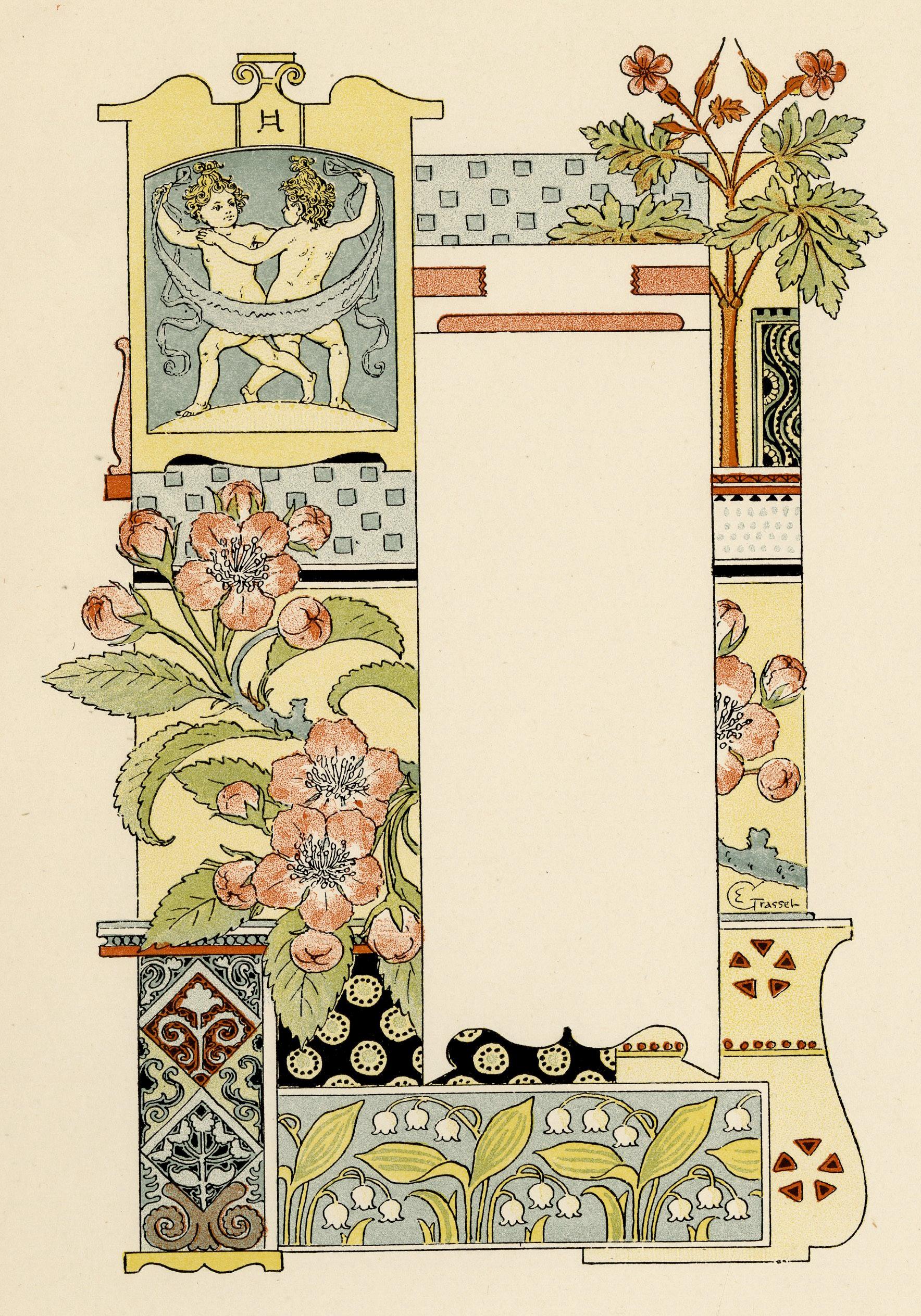 Zwillinge-The Twins – Print von Eugene Grasset