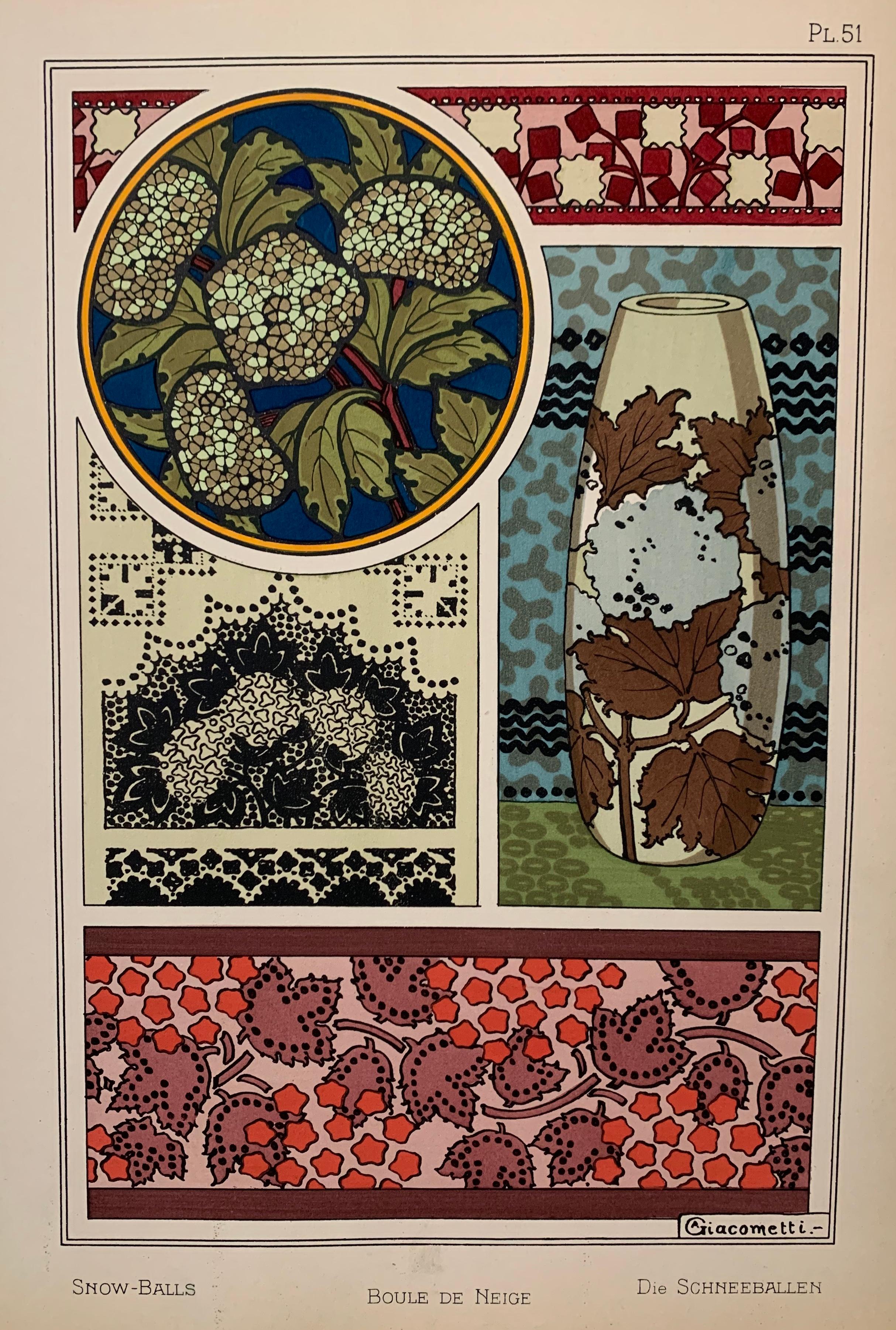 La plante et ses Applications Ornamentales Volumes 1 et 2 - Art nouveau Print par Eugene Grasset