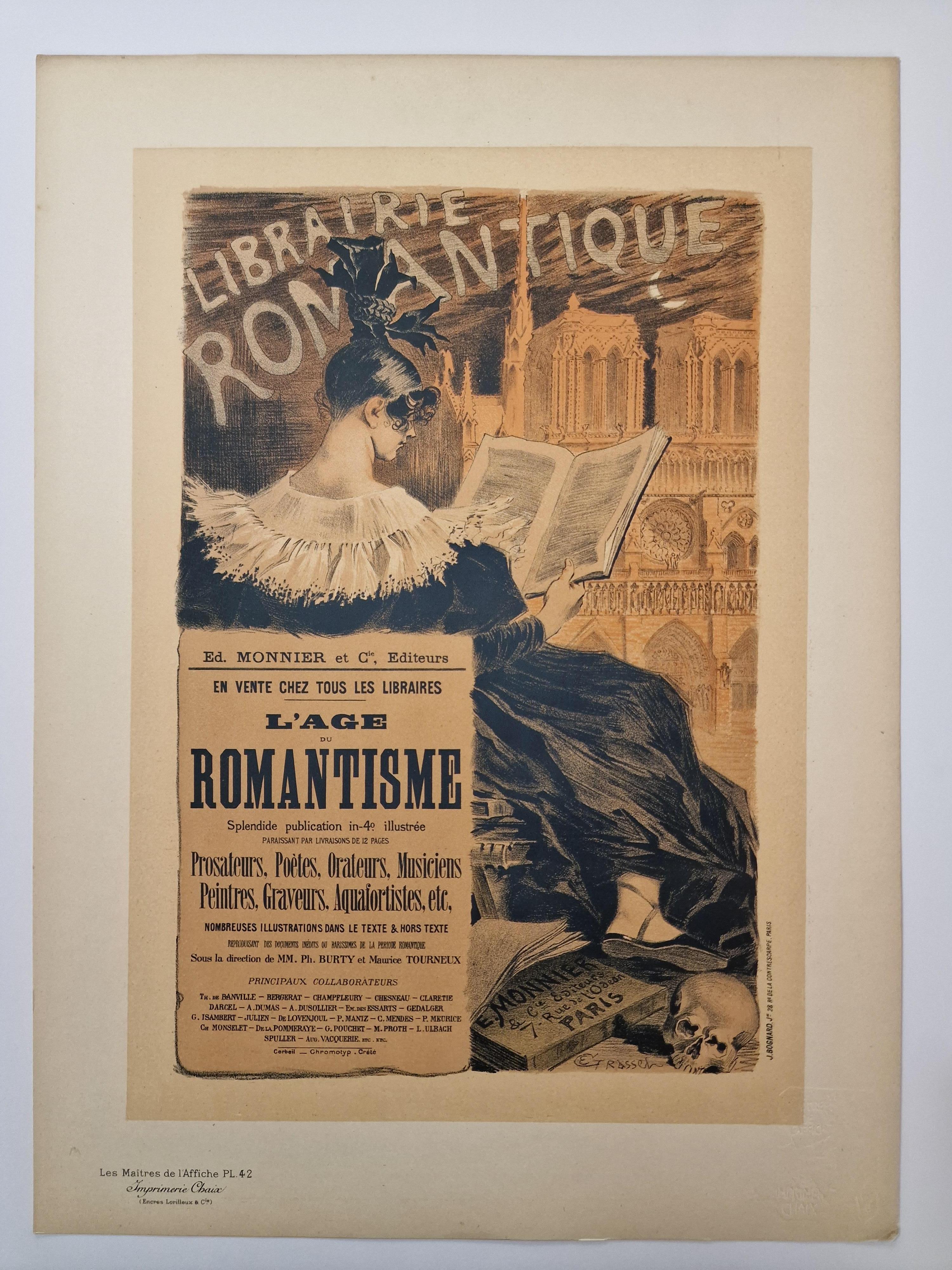 Librairie Romantique - Print by Eugene Grasset