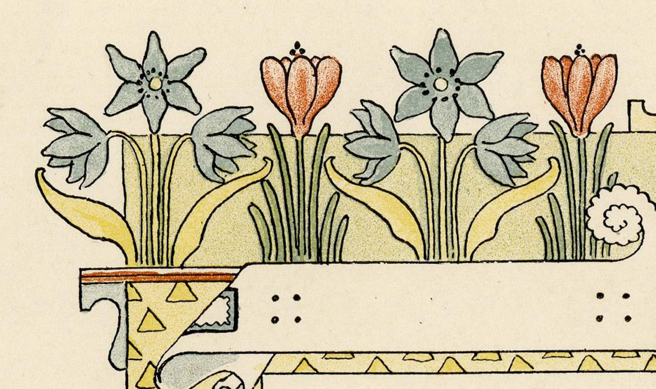 Pisces
From: Les Douze Mois de 1889
As published in Vol. 9, No. 425 of Les Hommes d'Aujourd'hui. 
Published by Sagot, Paris
Proof before letters without the calendarium as published
Very rare in any form, proof (as here) or calendar page
The first