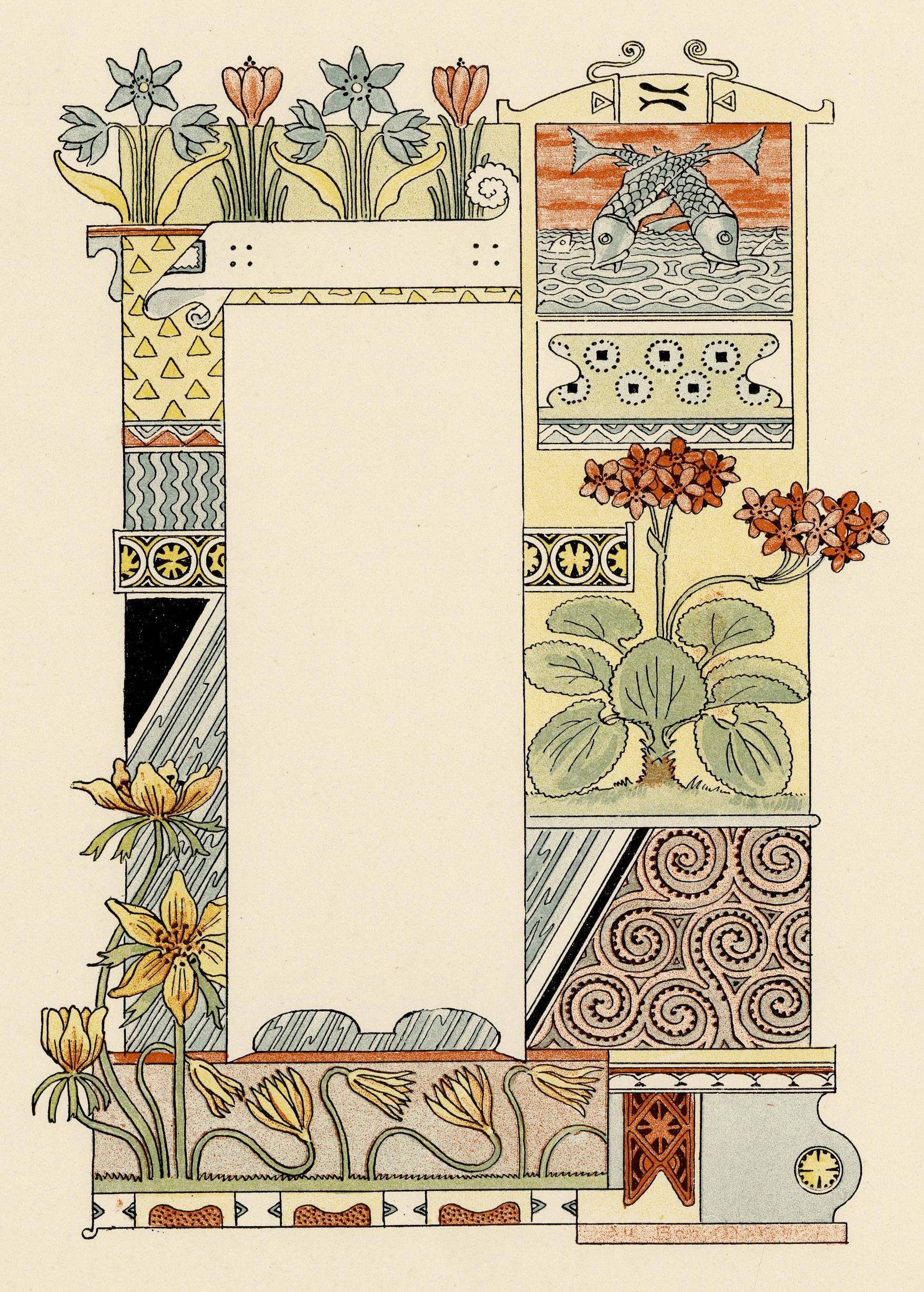 Pisces-The Fish - Print by Eugene Grasset