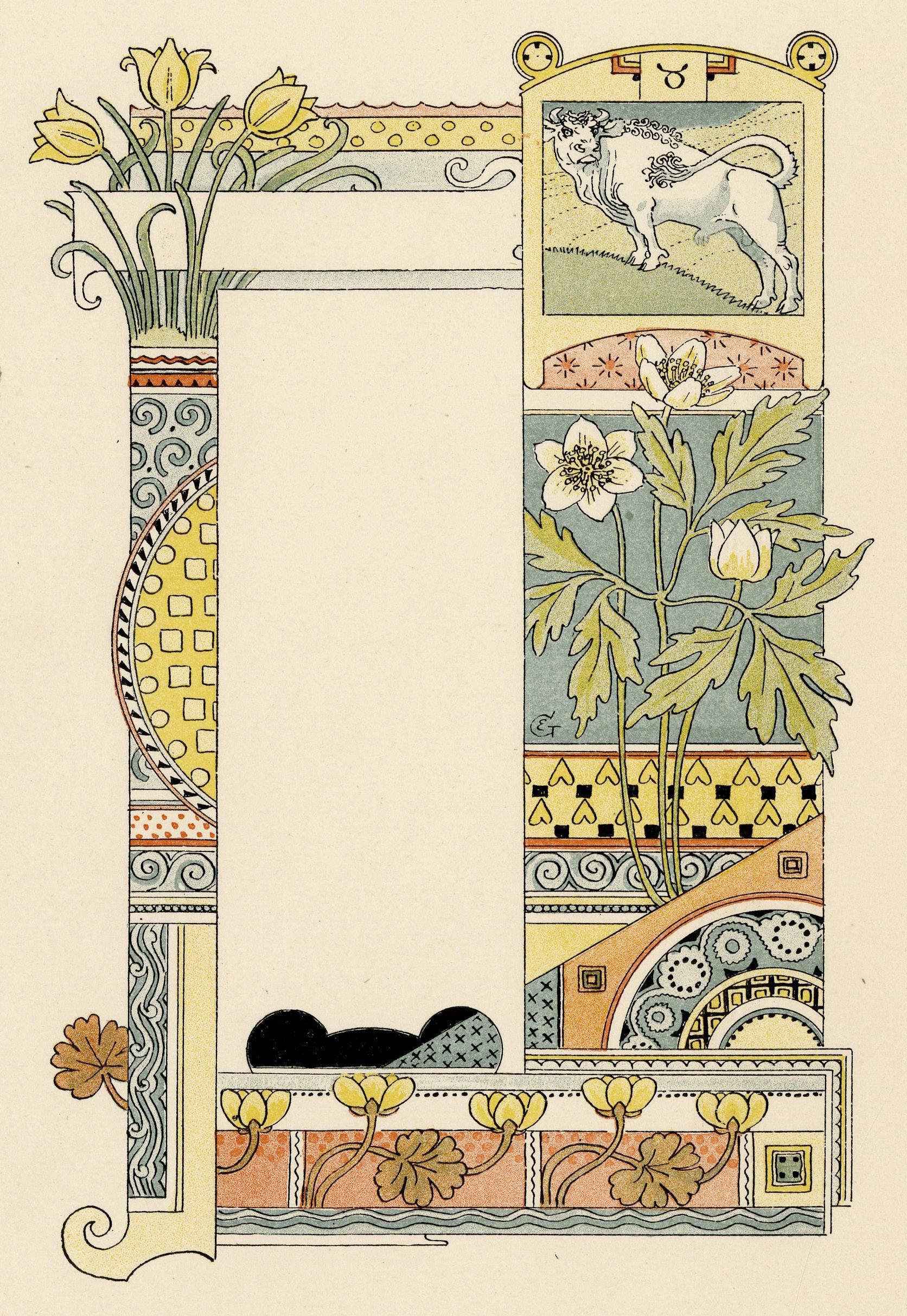 Taurus - Le Taureau - Print de Eugene Grasset