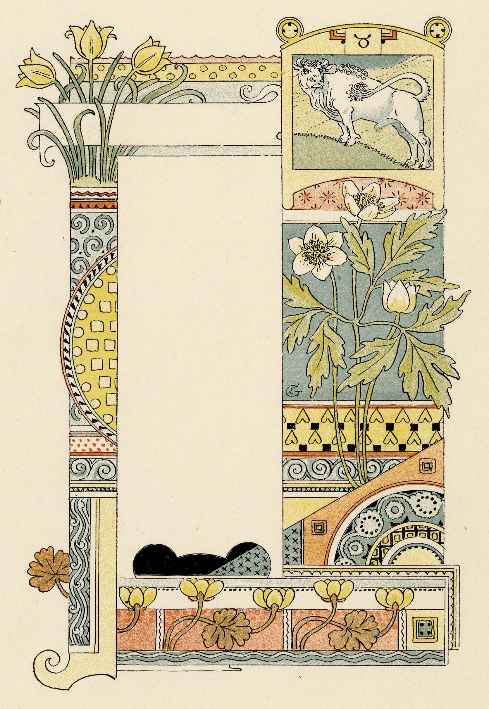 Taurus-Der Stier – Print von Eugene Grasset
