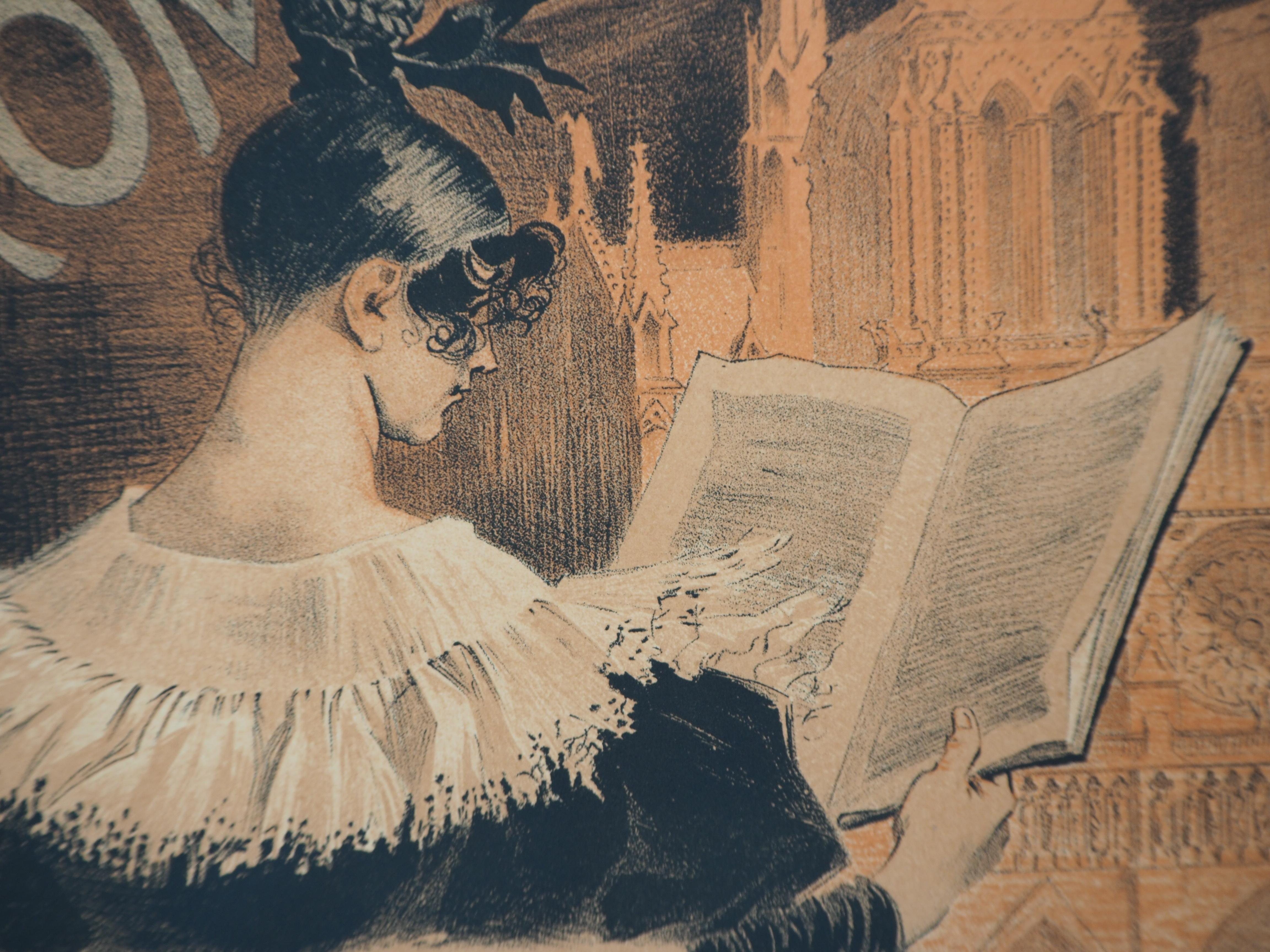 The Reader and Notre-Dame de Paris - Lithograph (Les Maîtres de l'Affiche), 1895 1