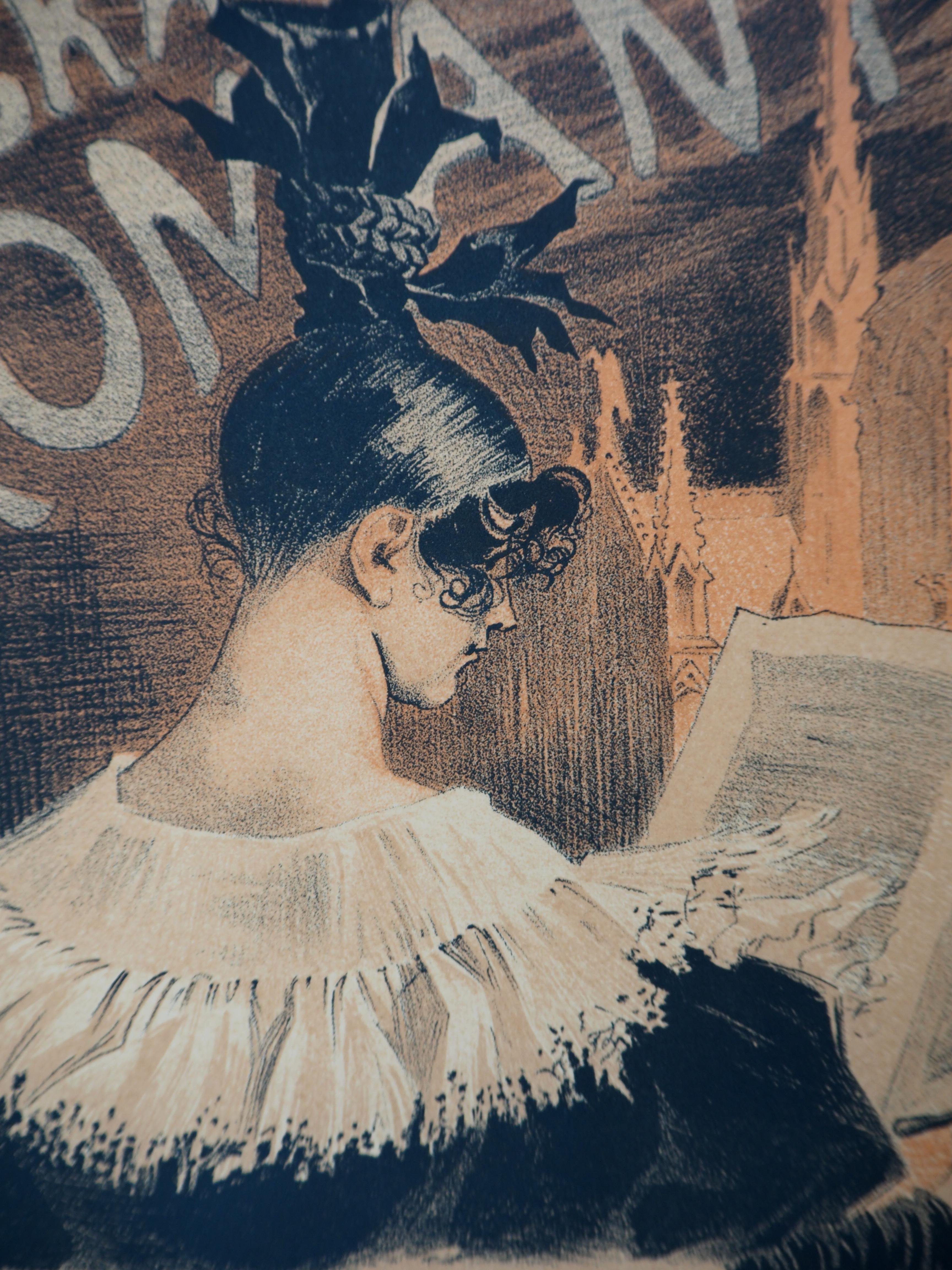The Reader and Notre-Dame de Paris - Lithograph (Les Maîtres de l'Affiche), 1895 2