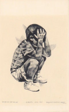 "to be or not to be" - Rare Figurative Lithograph in Ink on Paper