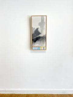 Paysage côtier, peinture abstraite technique mixte The Front #2 d'Eugene Healy