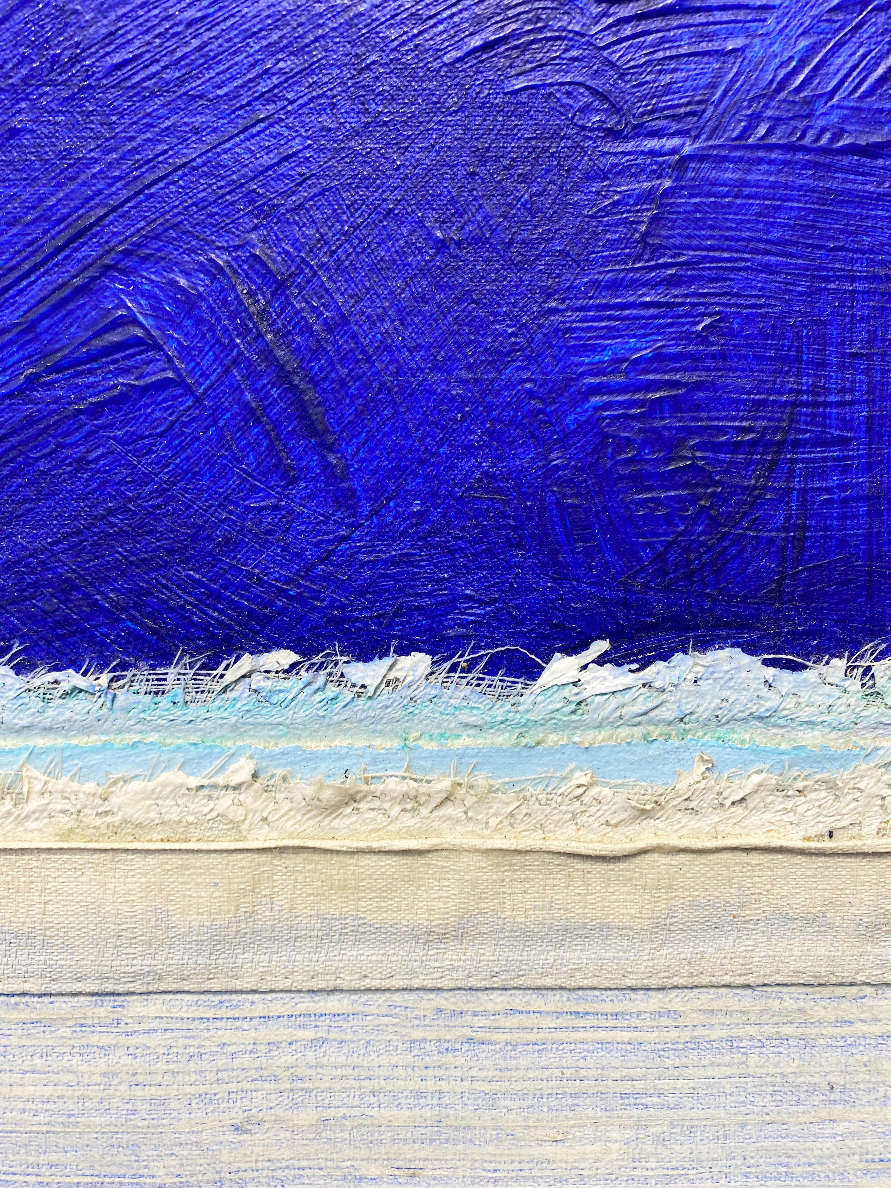 Pittura astratta con paesaggio costiero di Eugene Healy 