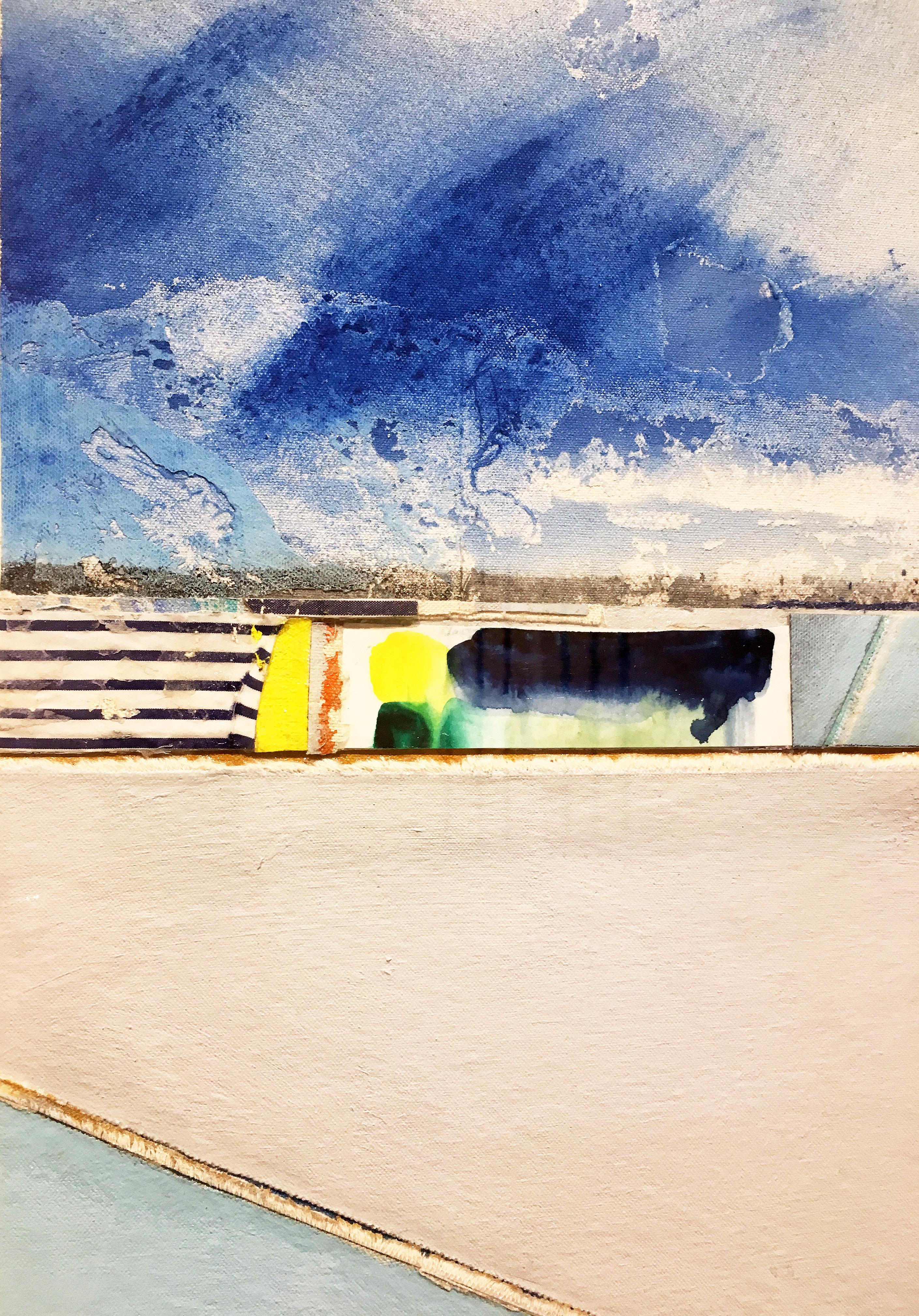 Coastal painting, Mixed media abstract, Eugene Healy, Coastal Series #21 4