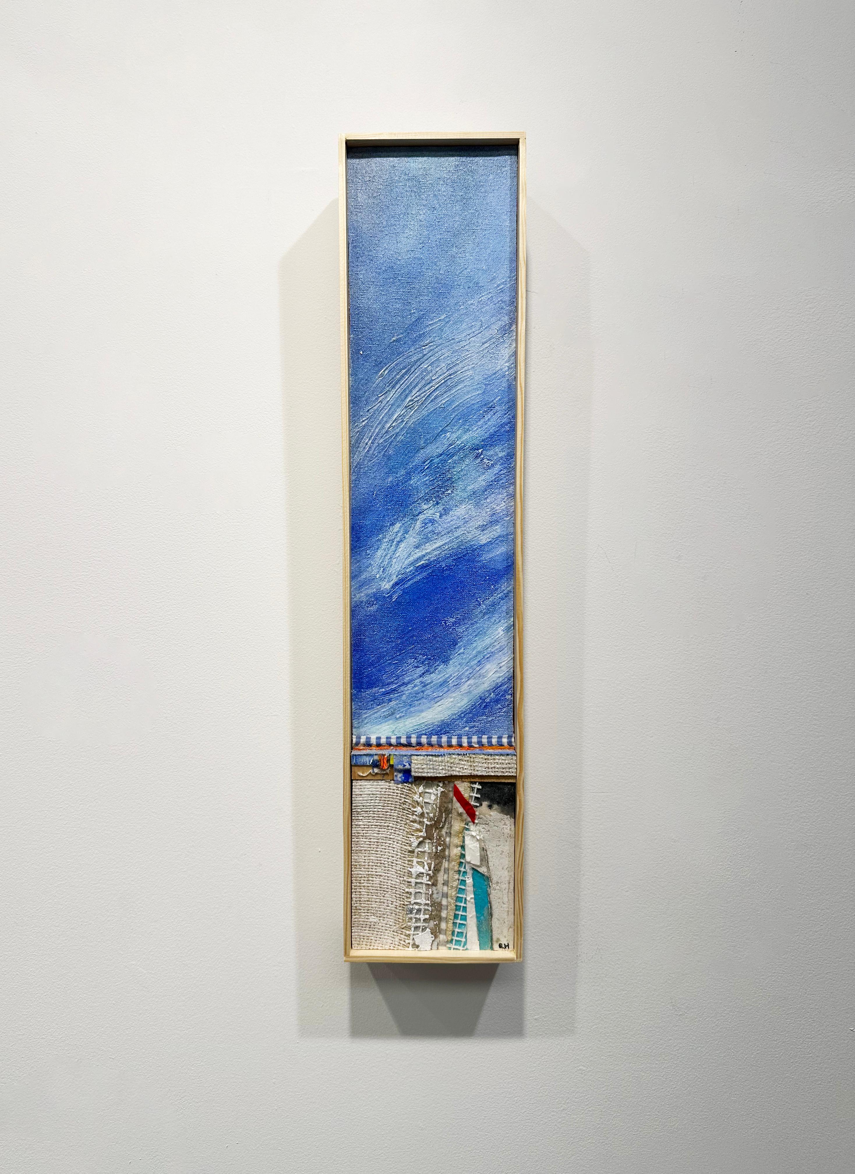 Colorful Landscape Painting by Eugene Healy 'Point Lookout Cabanas' For Sale 2