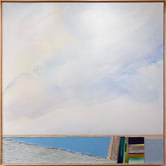Mixed Media Coastal Seascape Painting by Eugene Healy 'East Wharf'