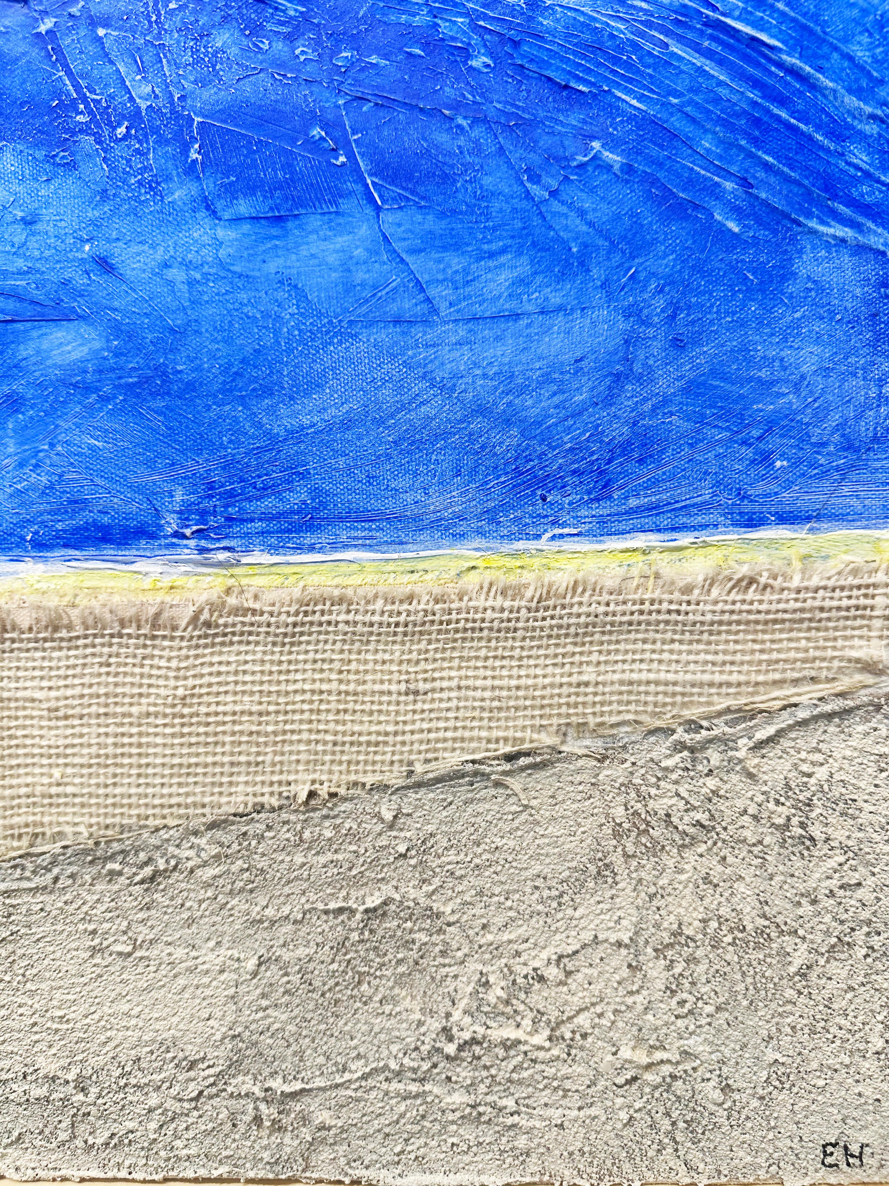 Paisaje marino costero en técnica mixta de Eugene Healy 
