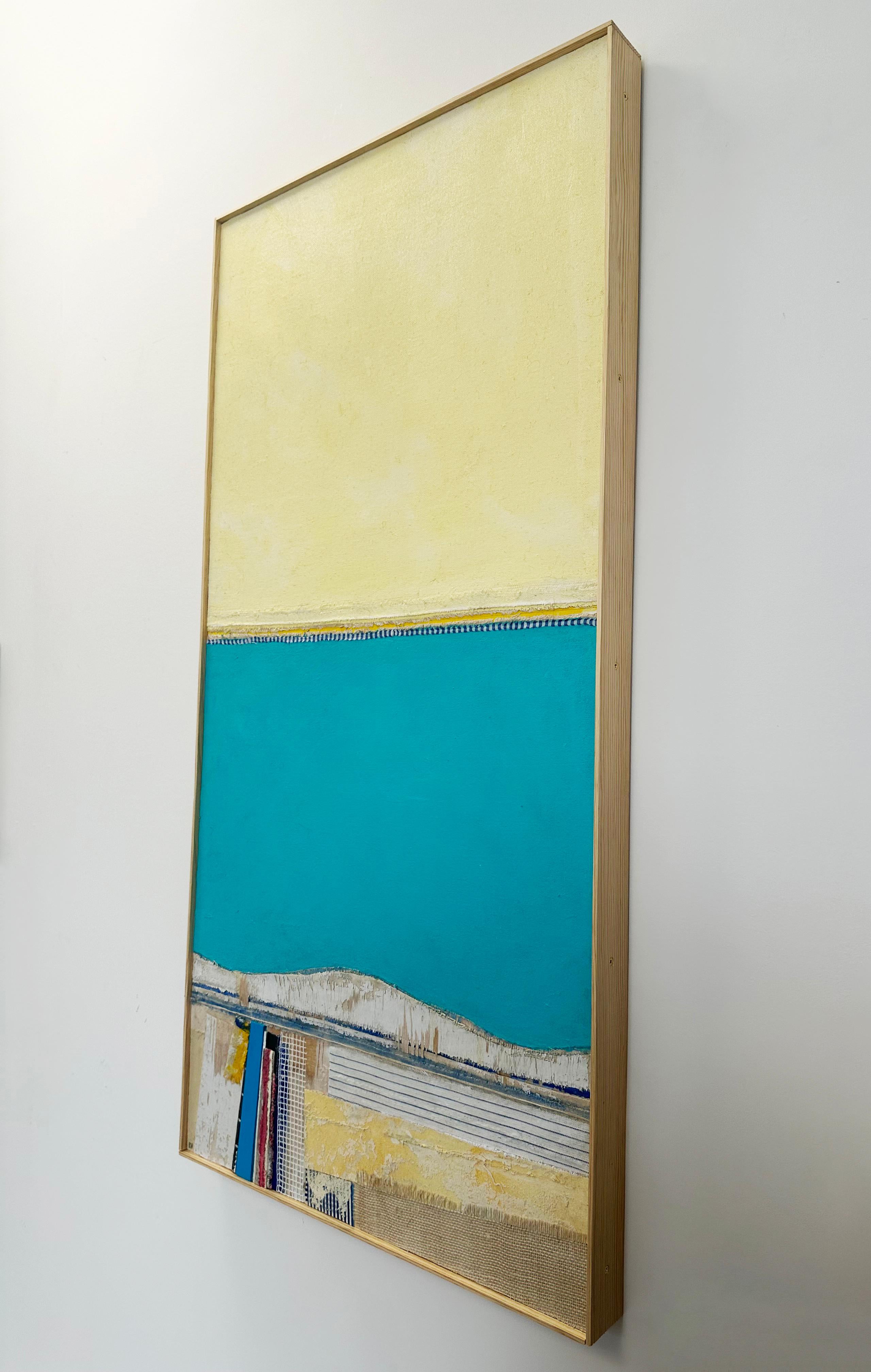 Lebendige Meereslandschaft Gemälde 'Cape Cod Canal' (Beige), Landscape Painting, von Eugene Healy