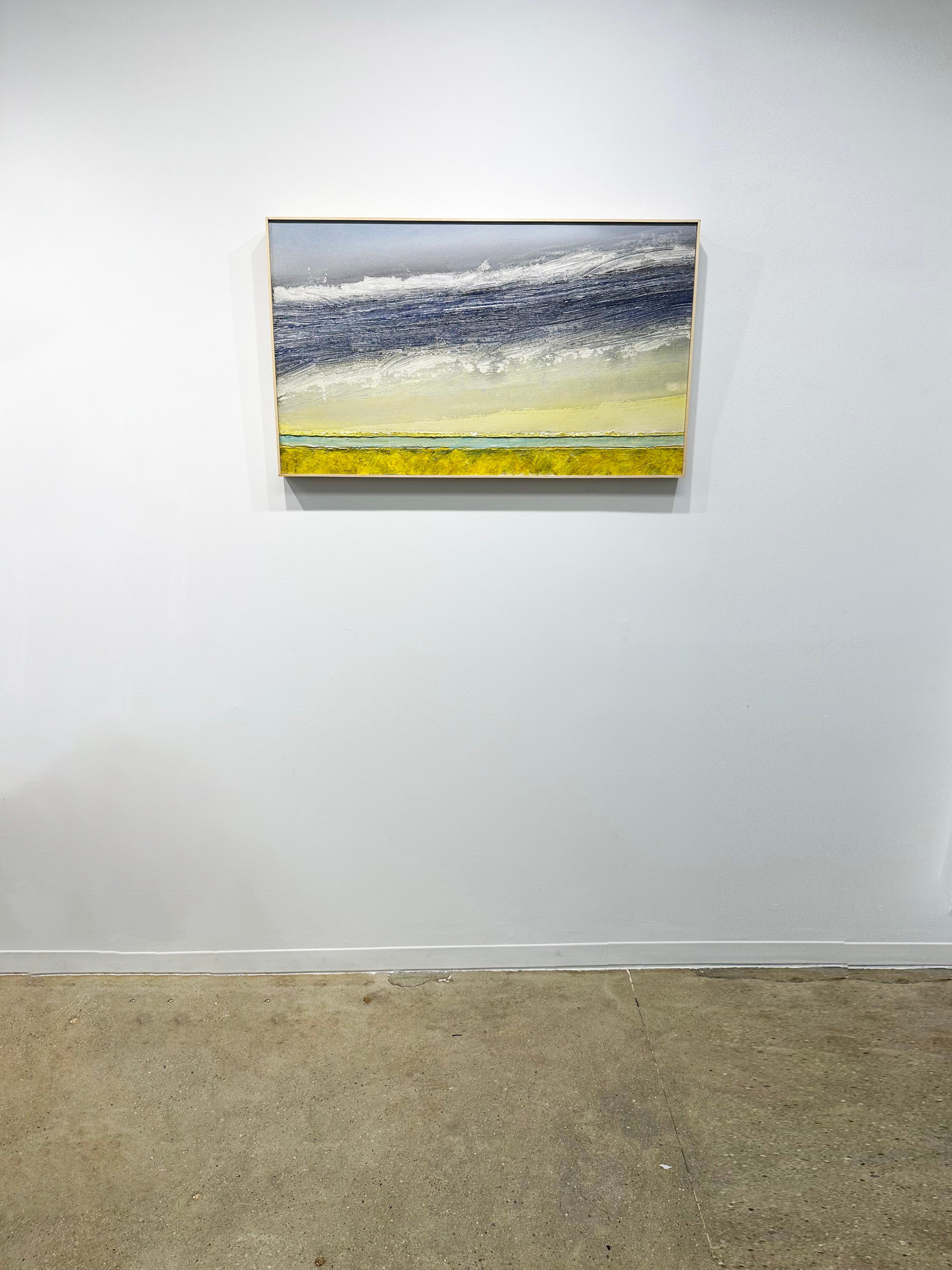 Leuchtend gelbe Landschaftsmalerei von Eugene Healy, 'Hurricane Light' im Angebot 1