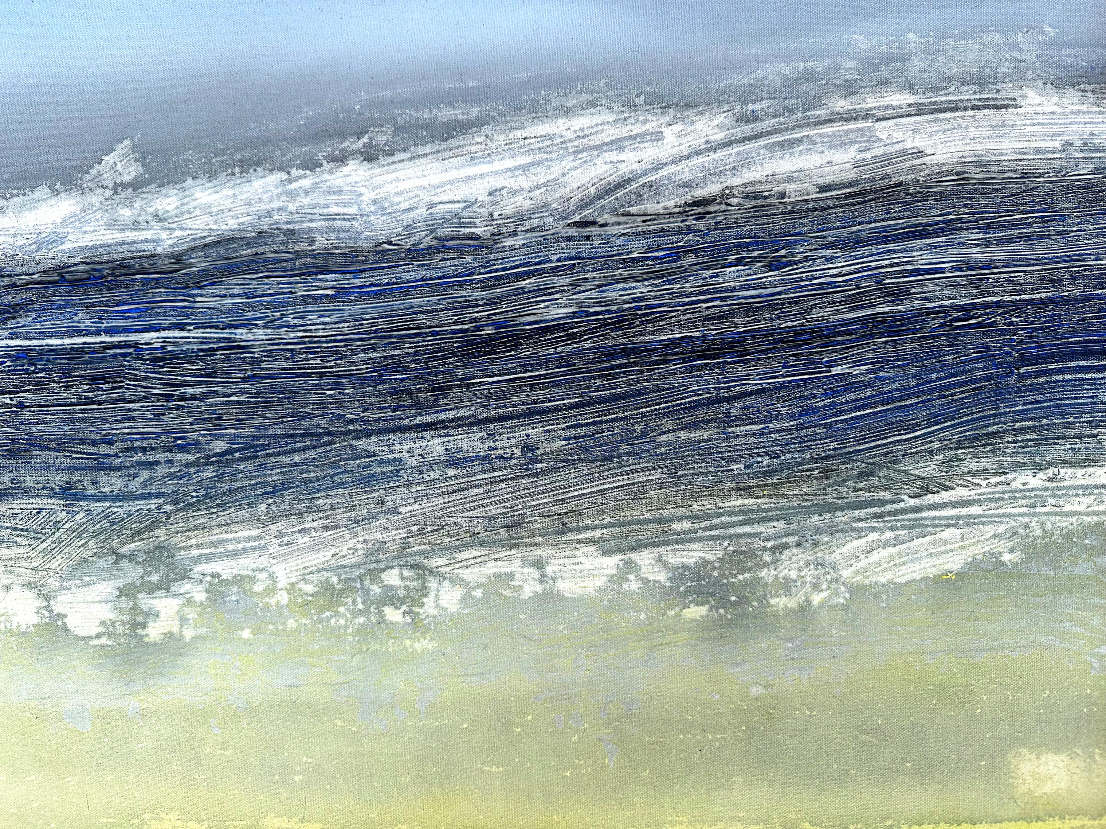 Leuchtend gelbe Landschaftsmalerei von Eugene Healy, 'Hurricane Light' im Angebot 5