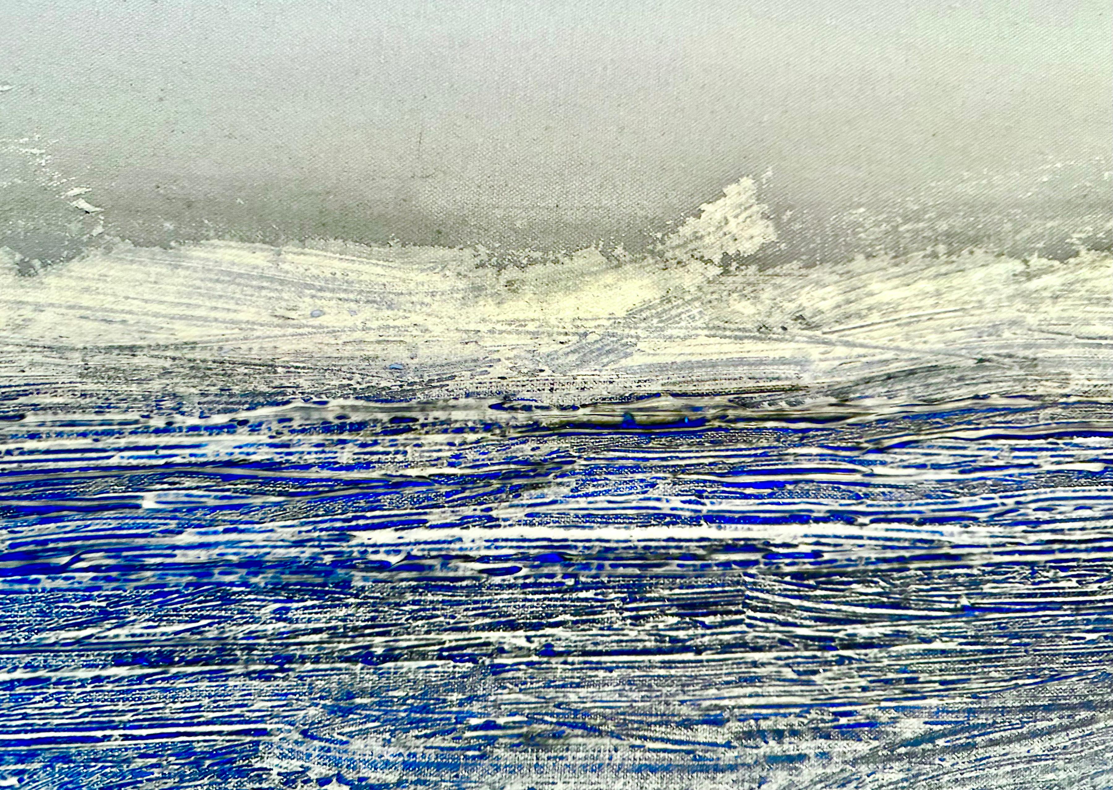 Leuchtend gelbe Landschaftsmalerei von Eugene Healy, 'Hurricane Light' im Angebot 6