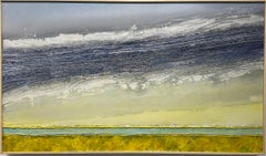 Vibrant Yellow Landscape Painting by Eugene Healy, 'Hurricane Light II'