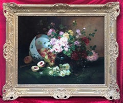 Antique Roses and Peaches Arrangement