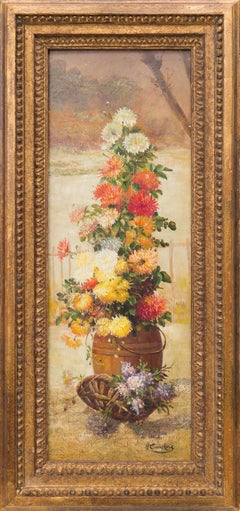 French, Flowers, Still Life in a Barrel