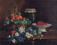 Antique Still Life with Cherries