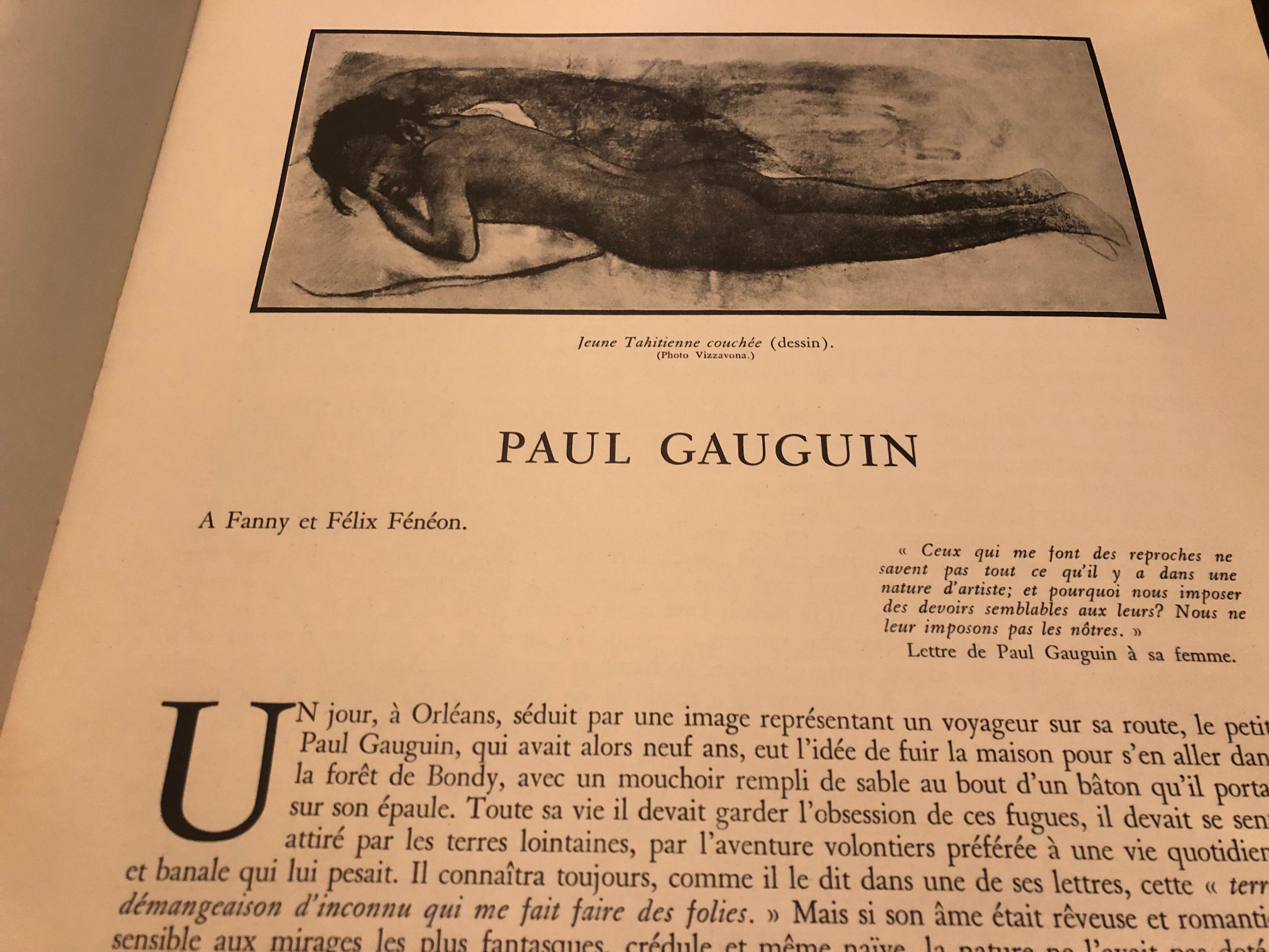 Mid-20th Century Eugène Henri Paul Gauguin by John Rewald, Editions Hyperion, Paris, 1938