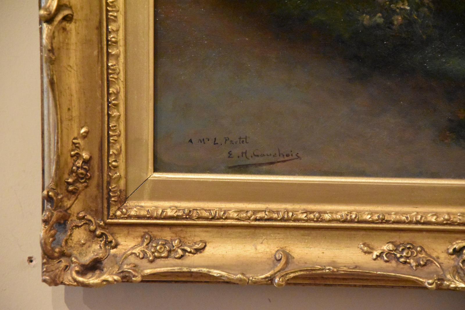 Peinture à l'huile d'Eugène Henry Cauchois 