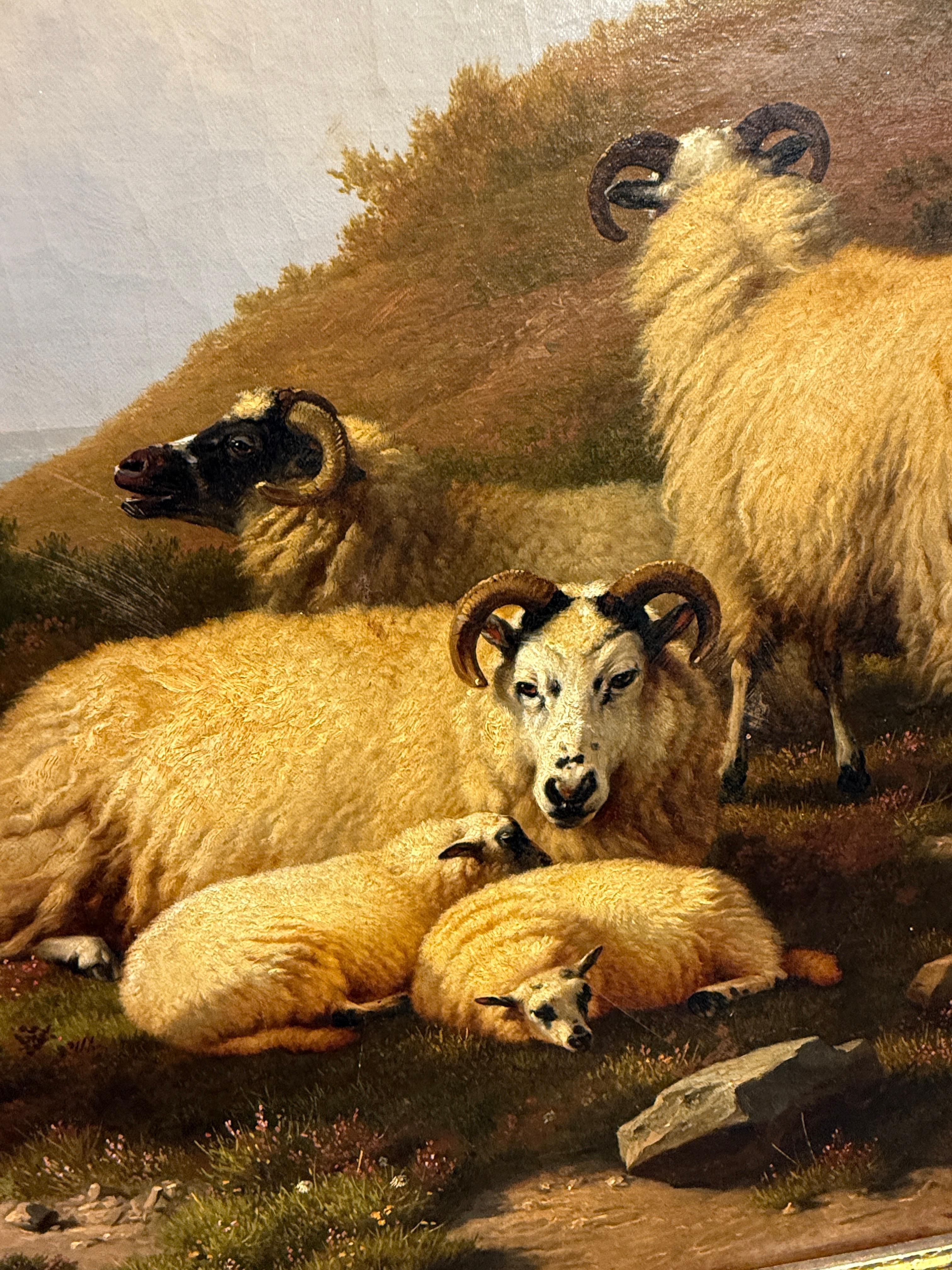 Eugene Joseph Verboeckhoven (Belgier, 1798-1881)
Familienporträt, 1871
Öl auf Leinwand
Signiert und datiert unten rechts
29 x 44 Zoll
34,5 x 49,5 Zoll mit Rahmen

Verboeckhoven begann schon als kleines Kind zu zeichnen und zu modellieren.  1815 zog