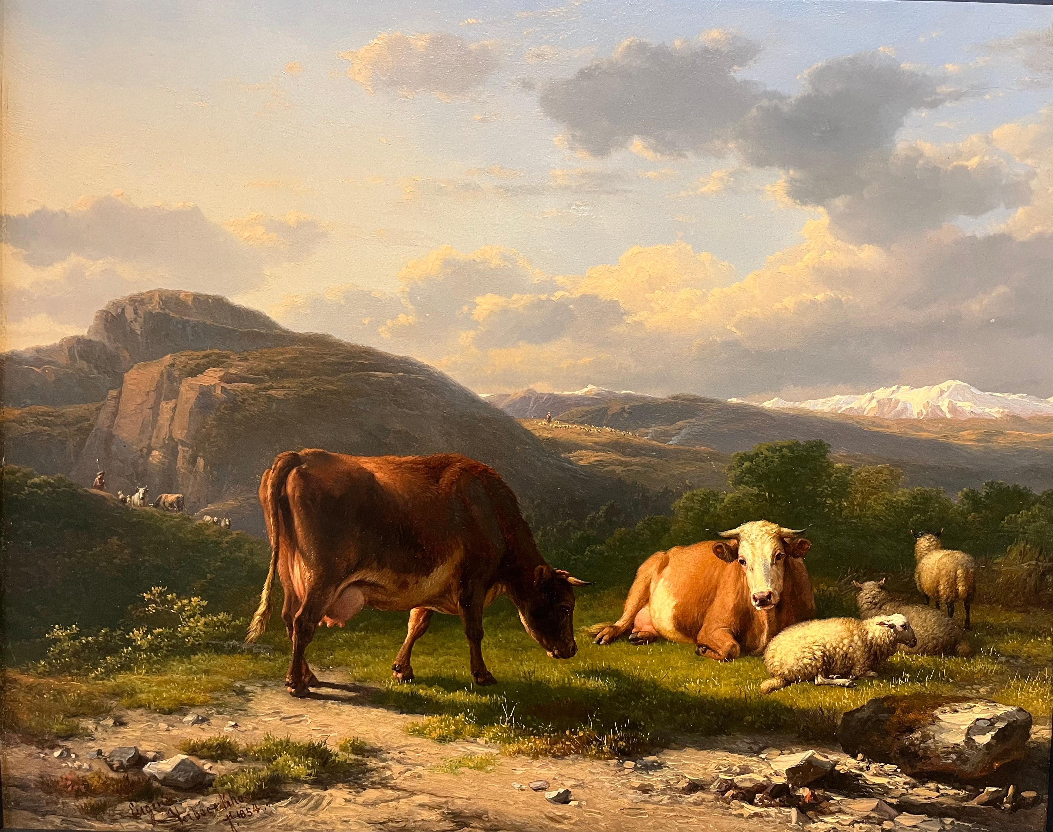 Livestock Landscape  - Painting by Eugène Joseph Verboeckhoven