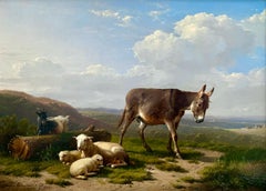 'The Little Donkey' by Eugène Joseph Verboeckhoven (1798 – 1881), dated 1856