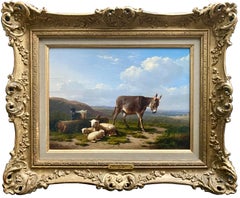 'L'asinello' di Eugène Joseph Verboeckhoven (1798 - 1881), datato 1856