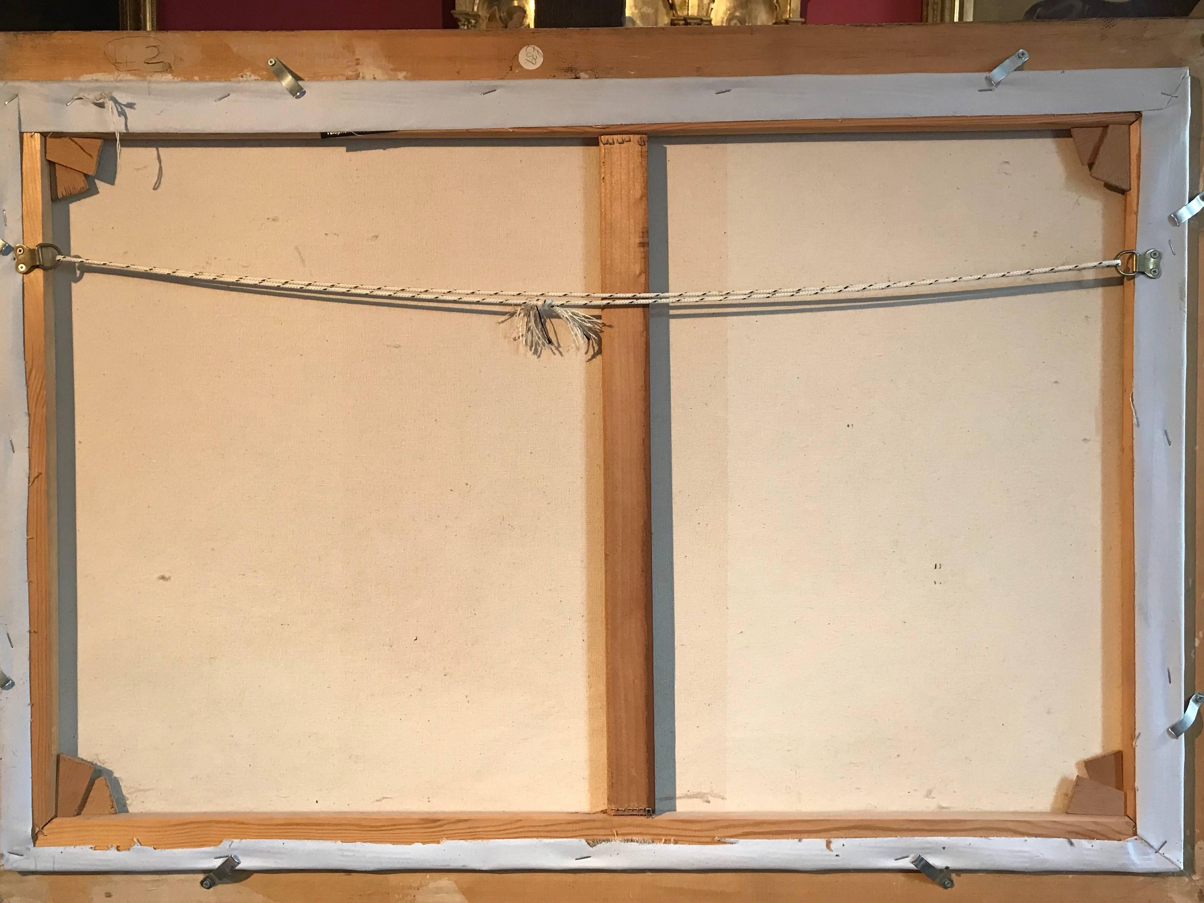 Eugene Kingman Hunting Spaniels Flushing Game, Large Signed Oil on Canvas Painting at 1stDibs