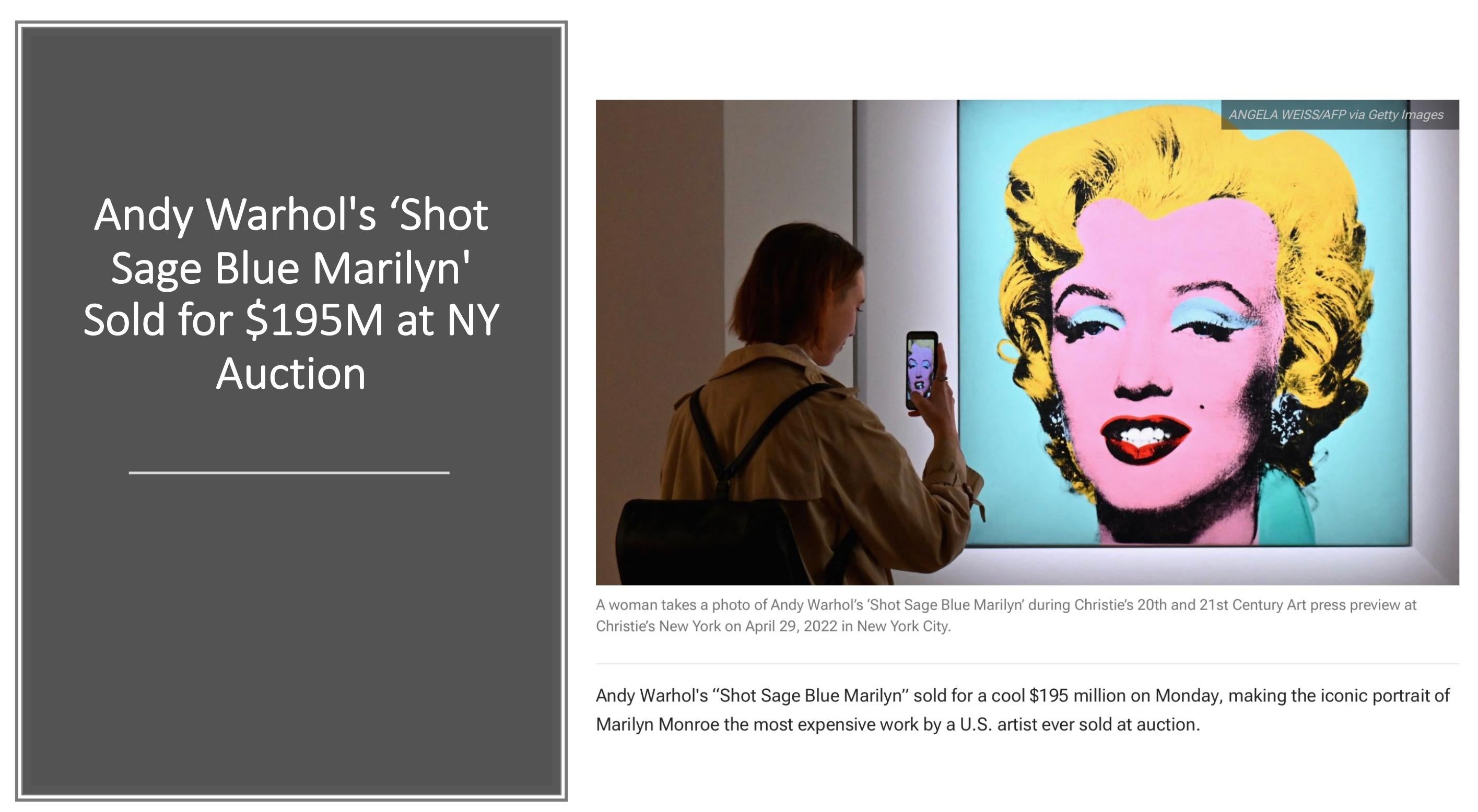 Marilyn Monroe - The Iconic Andy Warhol For Sale 2
