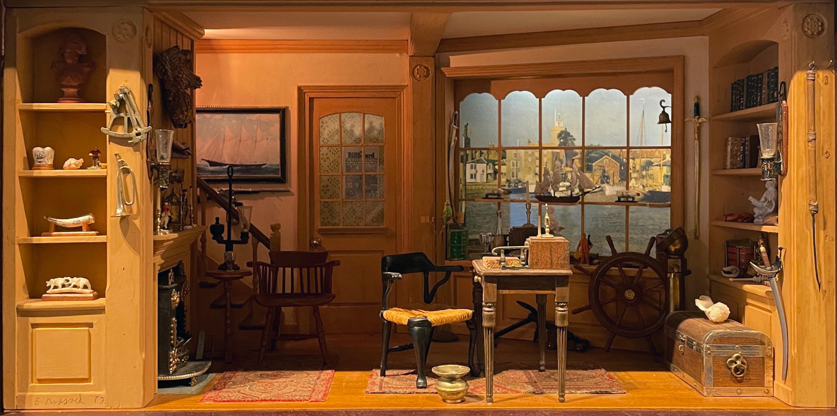 Retired Whaling Captain's Study, Nantucket, Miniature Room by Eugene Kupjack For Sale 5