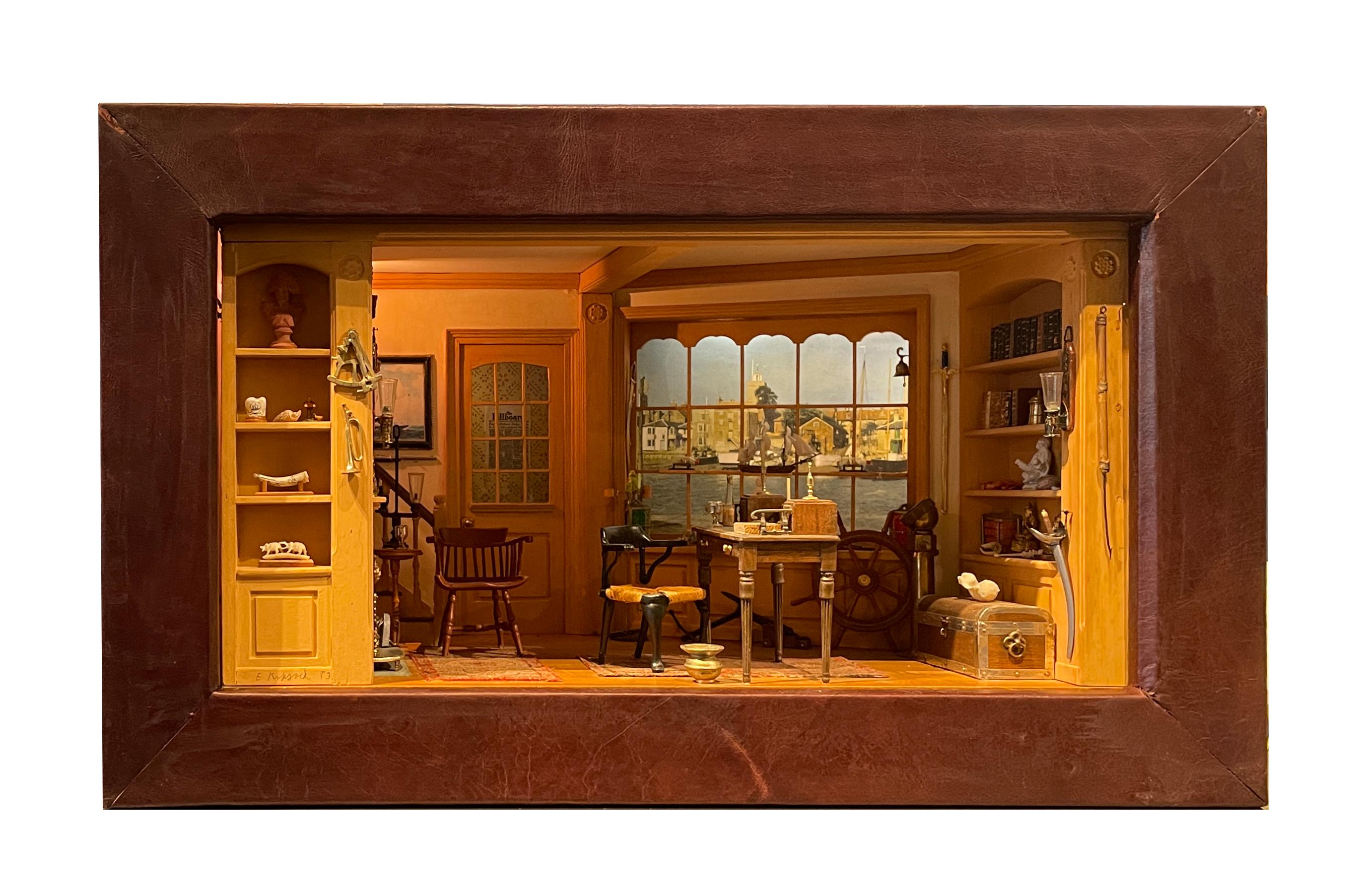 Retired Whaling Captain's Study, Nantucket, Miniature Room by Eugene Kupjack For Sale 6