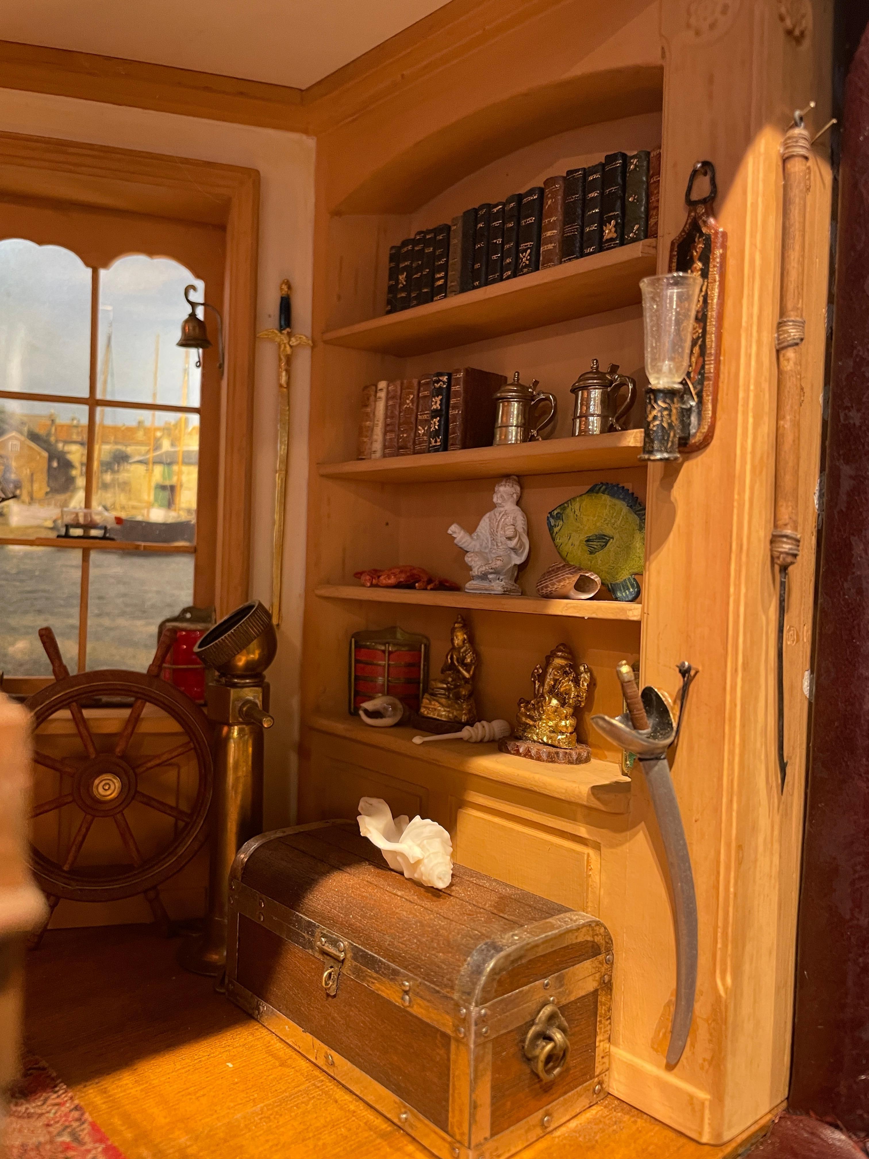 Retired Whaling Captain's Study, Nantucket, Miniature Room by Eugene Kupjack For Sale 3