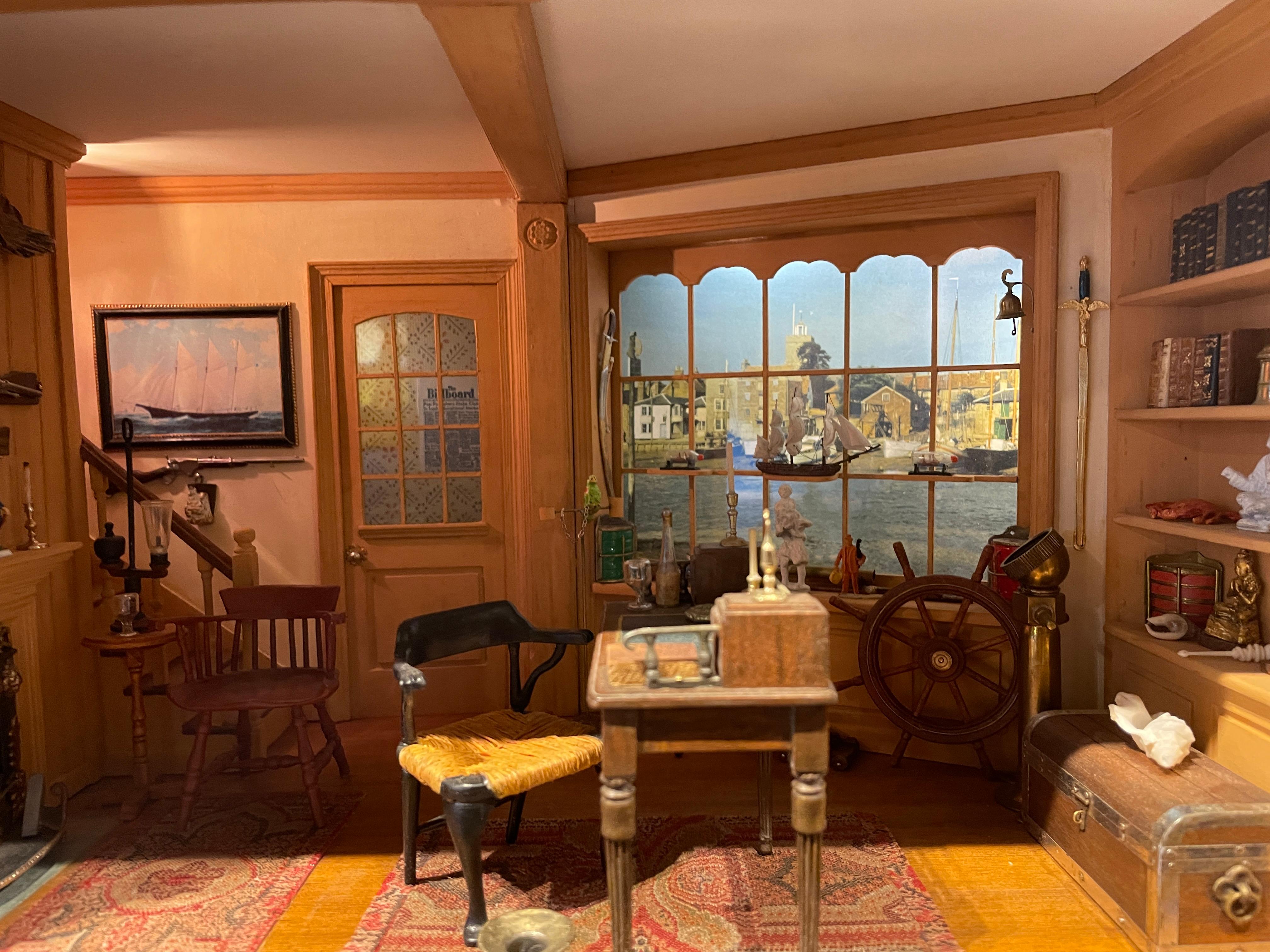Retired Whaling Captain's Study, Nantucket, Miniature Room by Eugene Kupjack For Sale 4