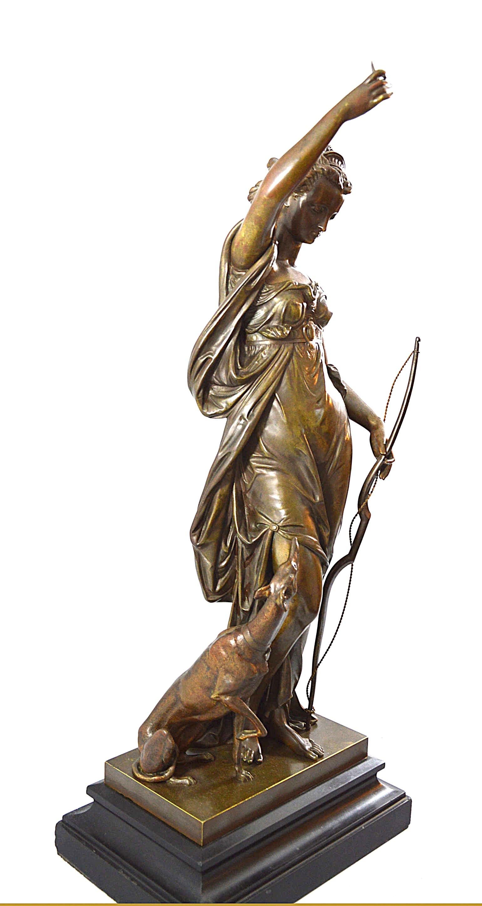 Eugene Laurent (French, 1832-1898) Diana the Huntress For Sale 10