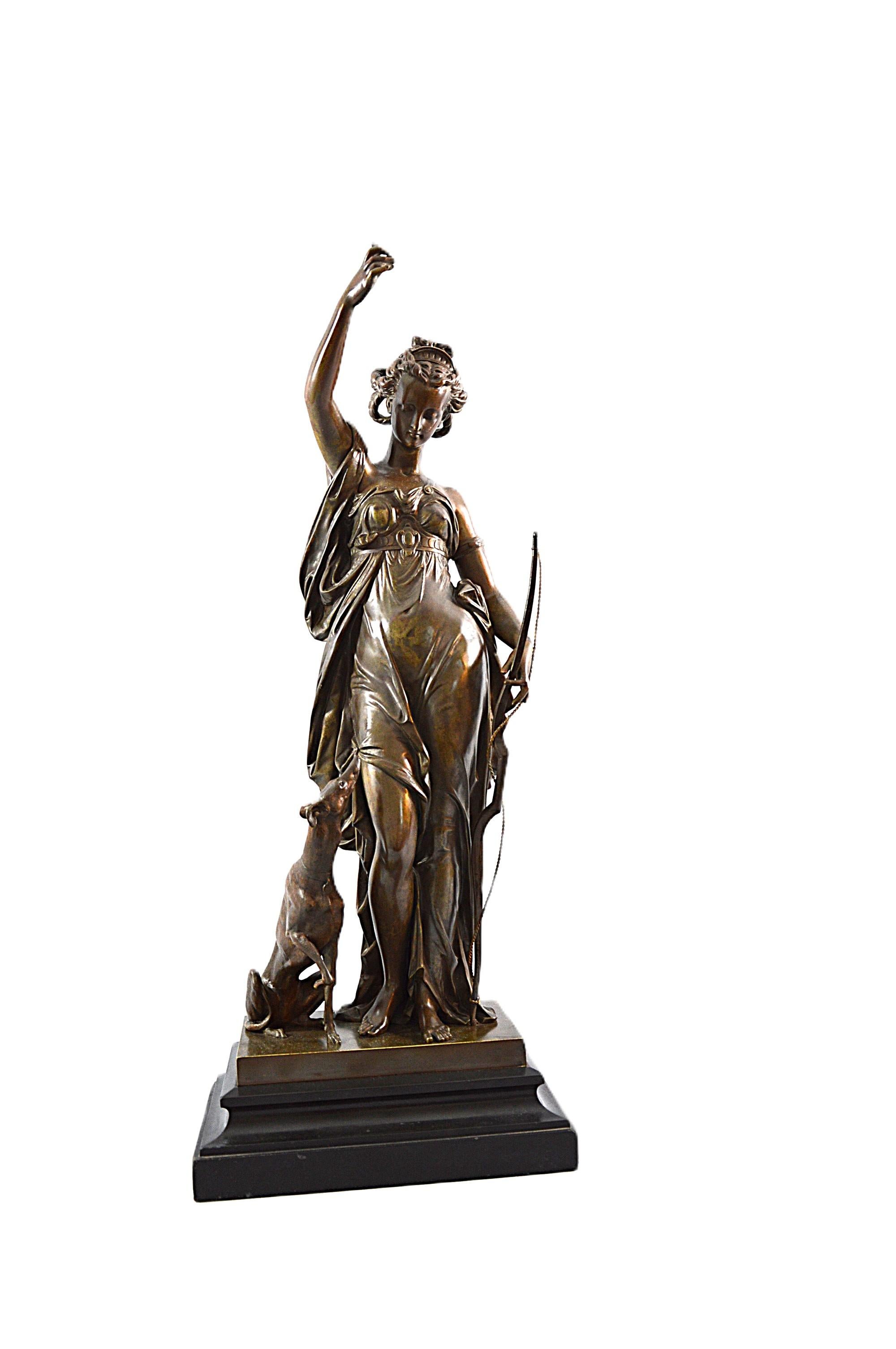 Eugene Laurent (French, 1832-1898) Diana the Huntress For Sale 2