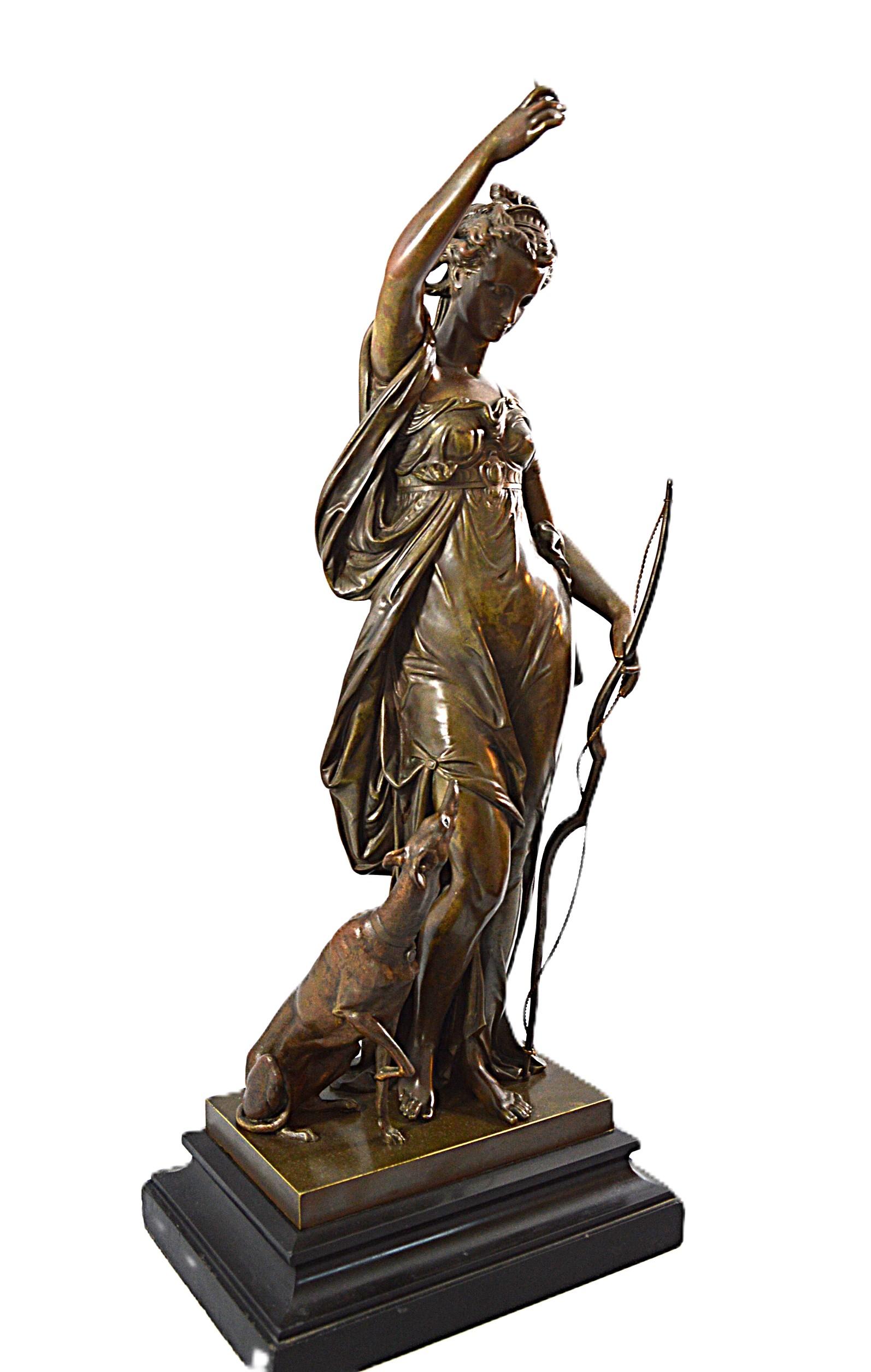 Eugene Laurent (French, 1832-1898) Diana the Huntress For Sale 3