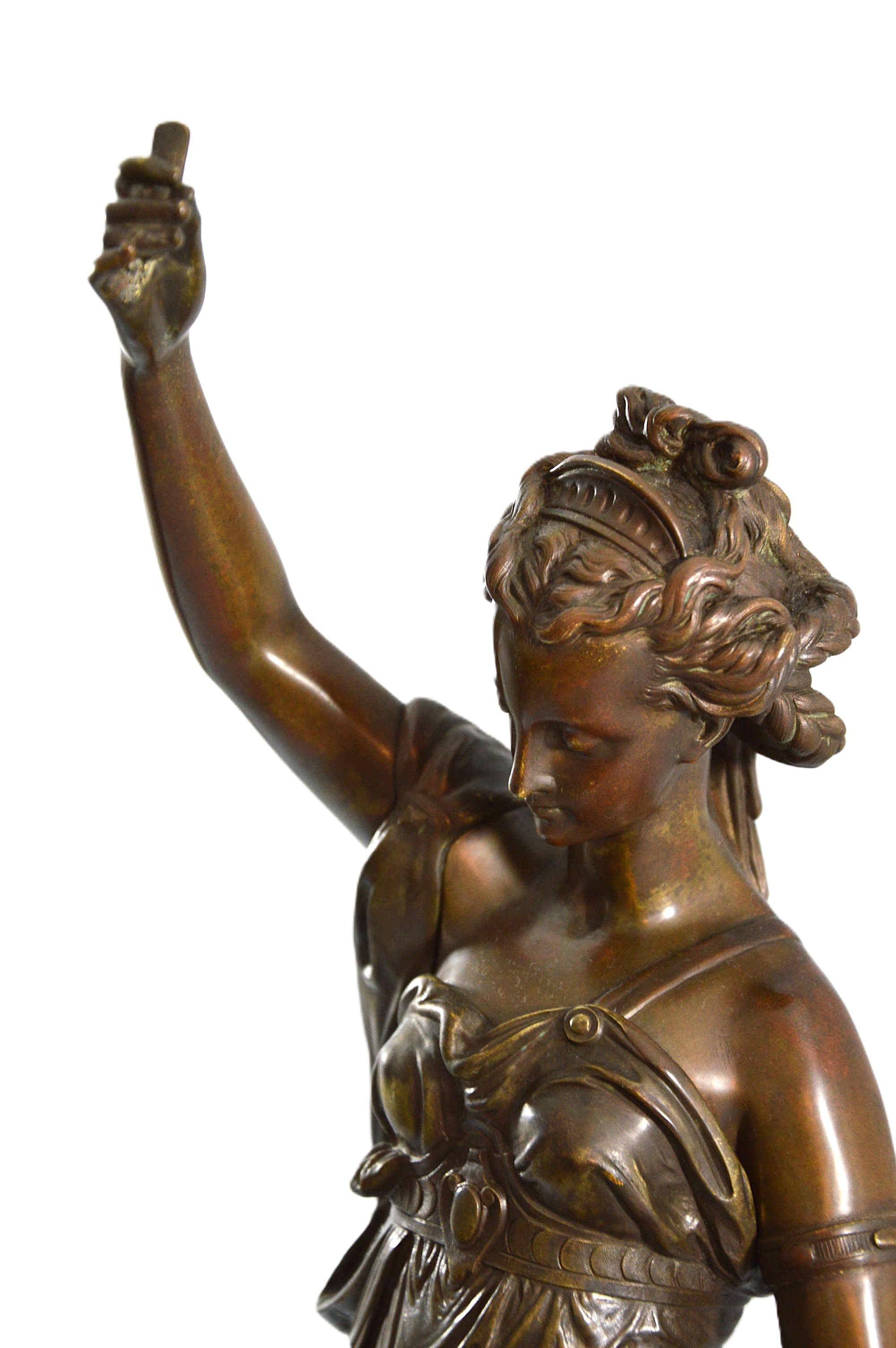 Eugene Laurent (French, 1832-1898) Diana the Huntress For Sale 5