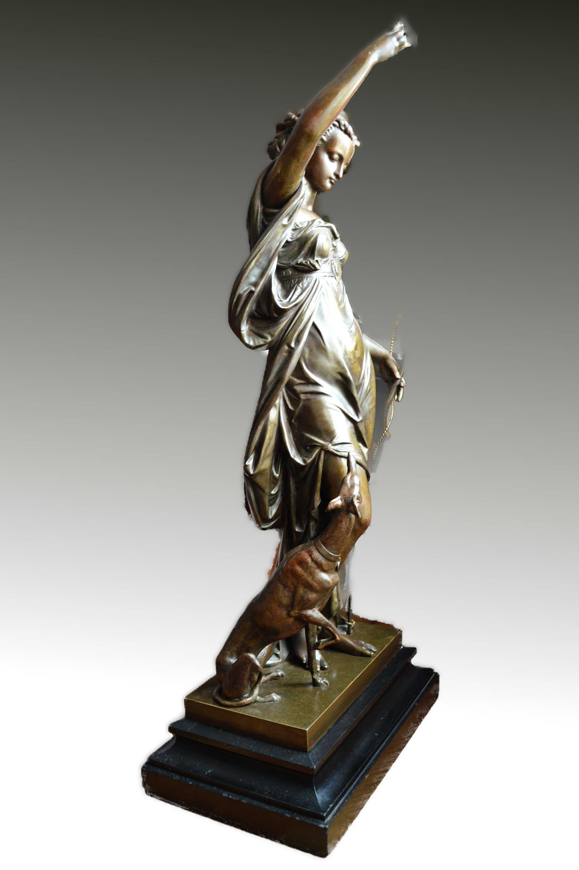Eugene Laurent (French, 1832-1898) Diana the Huntress For Sale 7