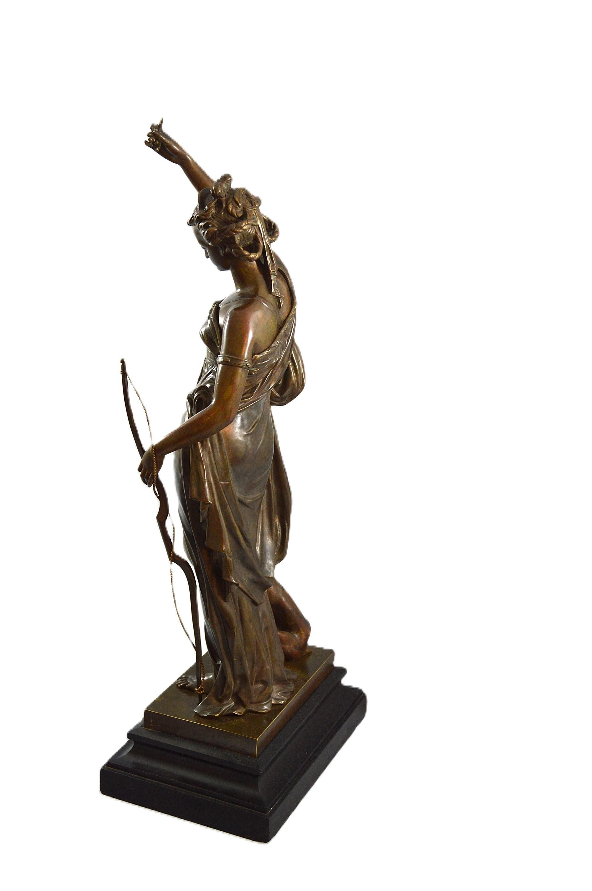 Eugene Laurent (French, 1832-1898) Diana the Huntress For Sale 8