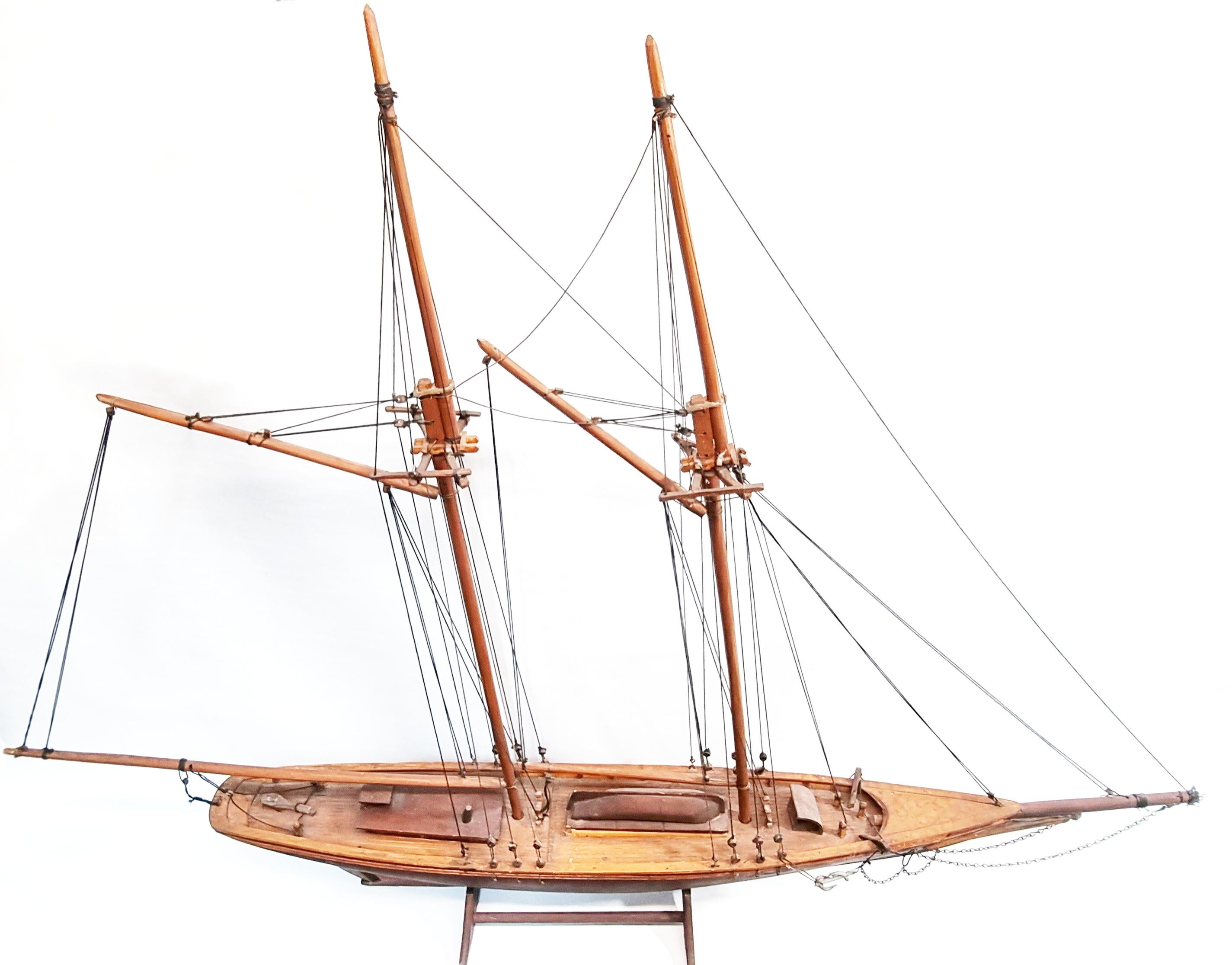 Hand-Crafted Eugene Leclerc Bluenose Ship Model Canadian (1885-1968) For Sale