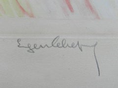 French Lithograph Artist Signed Eugene Leliepvre Nude Contemporary of Domergue