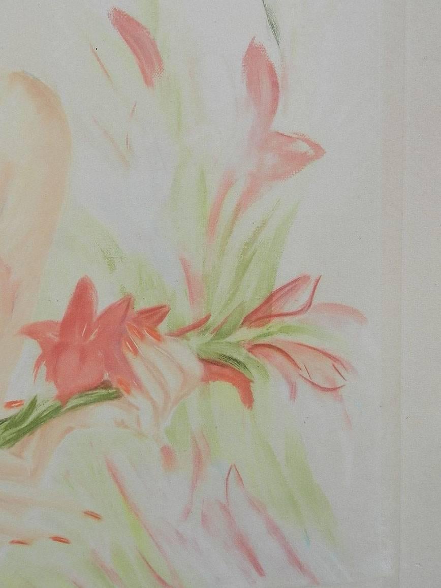 Lithographie française signée par l'artiste Eugène Leliepvre, nu contemporain de Domergue 4