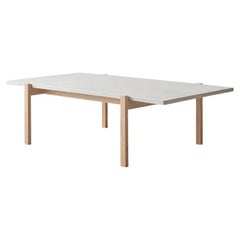 Eugene Light Concrete Top and Light Oak Legs Coffee Table by Eberhart Furniture