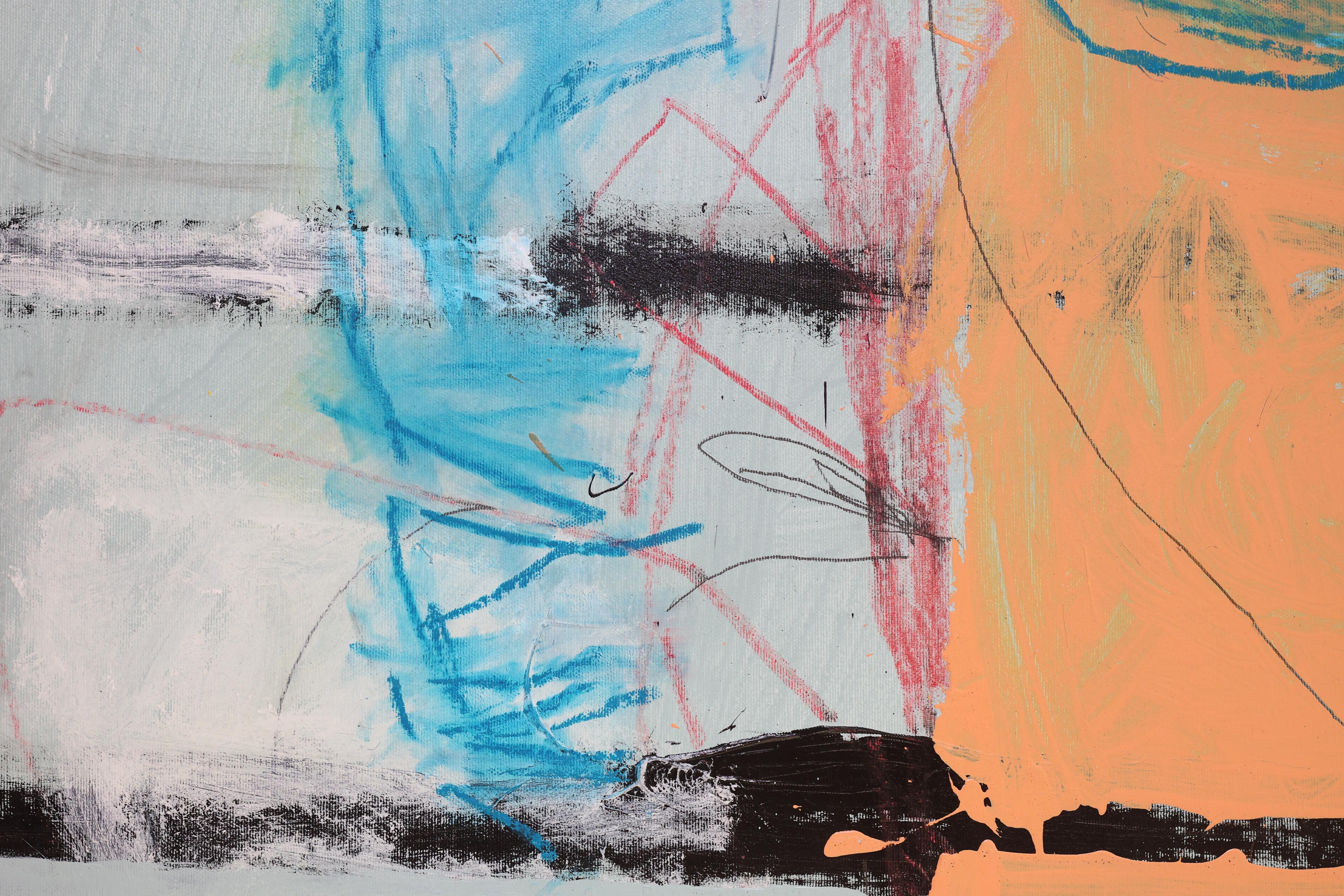 Eugene Lisniak “Self Portrait” 2021 – Large Abstract Expressionist Mixed Media For Sale 11
