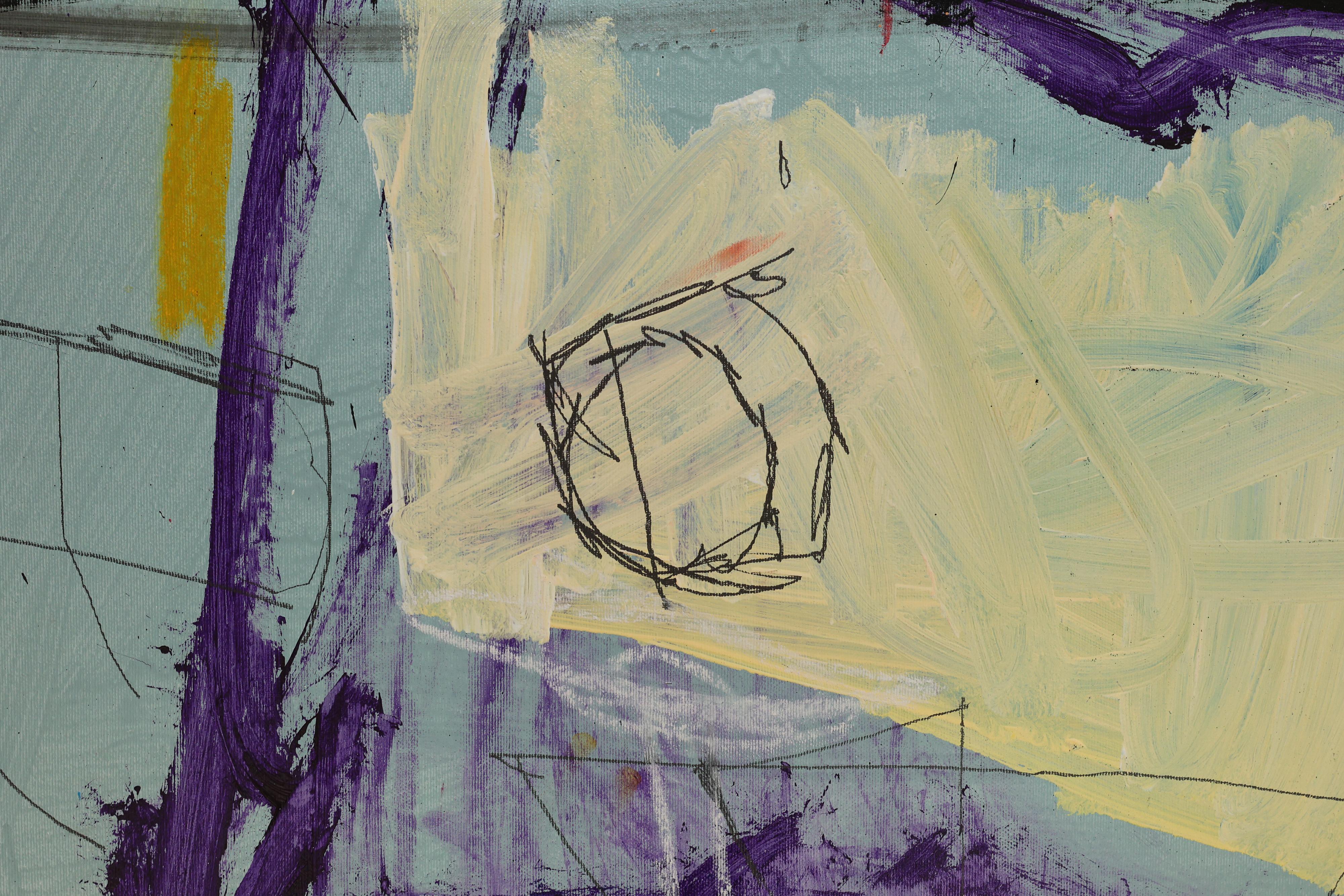 Eugene Lisniak “Self Portrait” 2021 – Large Abstract Expressionist Mixed Media For Sale 12